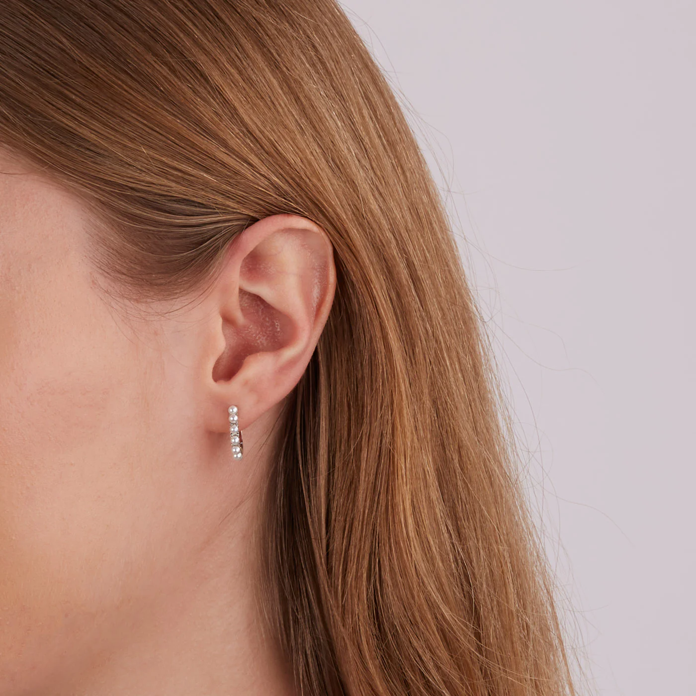 Karma 925 Sterling Zilveren Plain Pretty Pearls Oorbellen M3169S - Image 2
