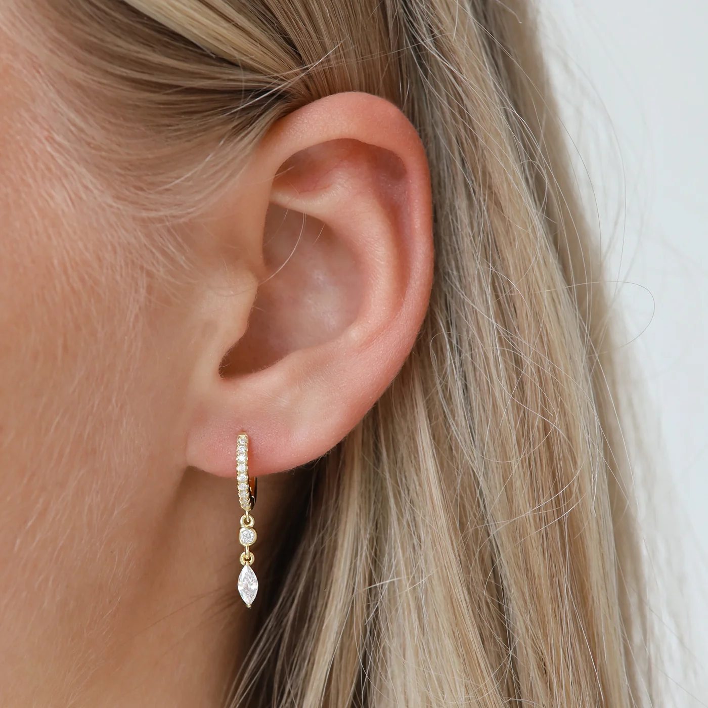 Karma Hoops Gold Hoop Earrings A68GP - Image 2