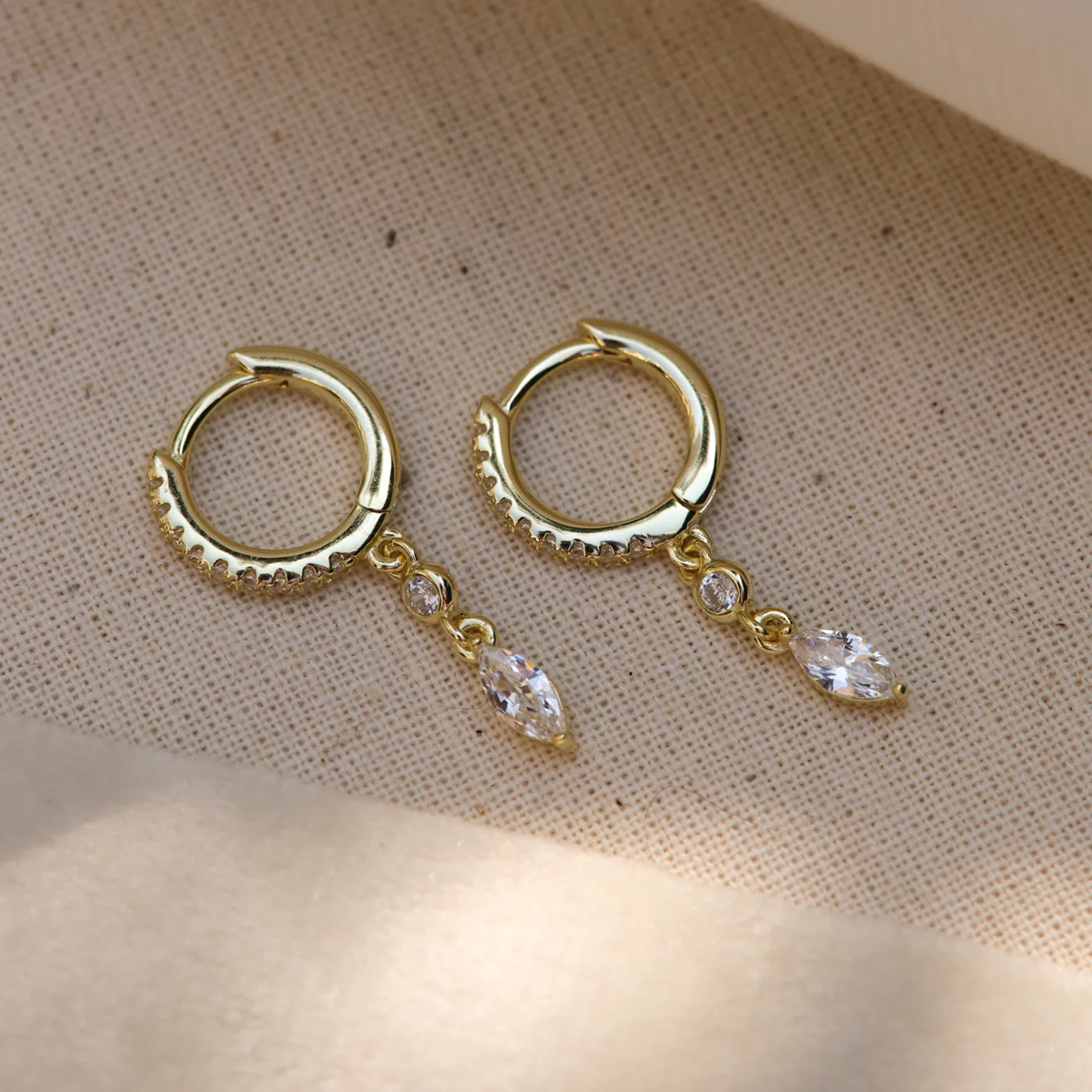 Karma Hoops Gold Hoop Earrings A68GP - Image 3