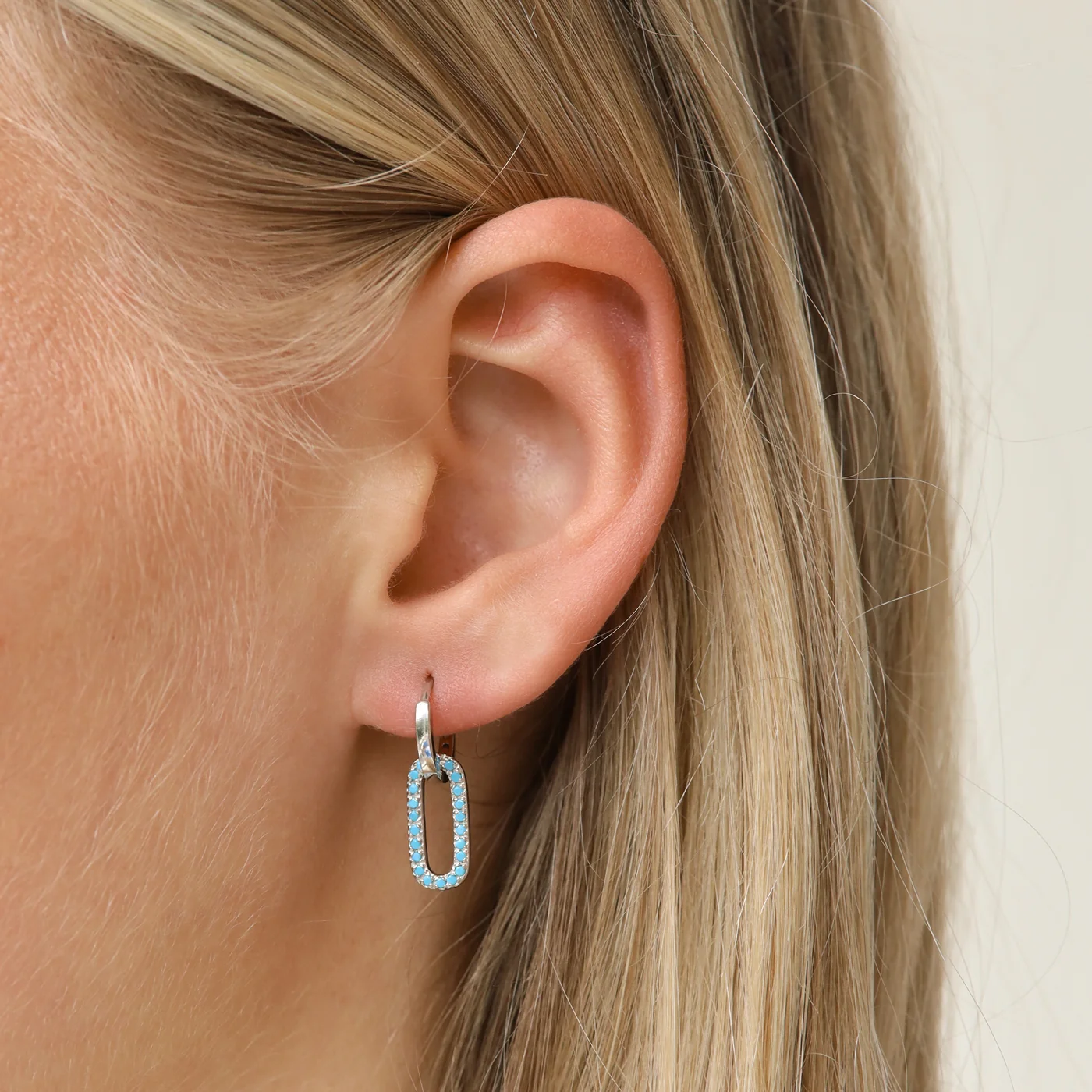 Karma Hoops Silver Hoop Earrings H187S-T - Image 2