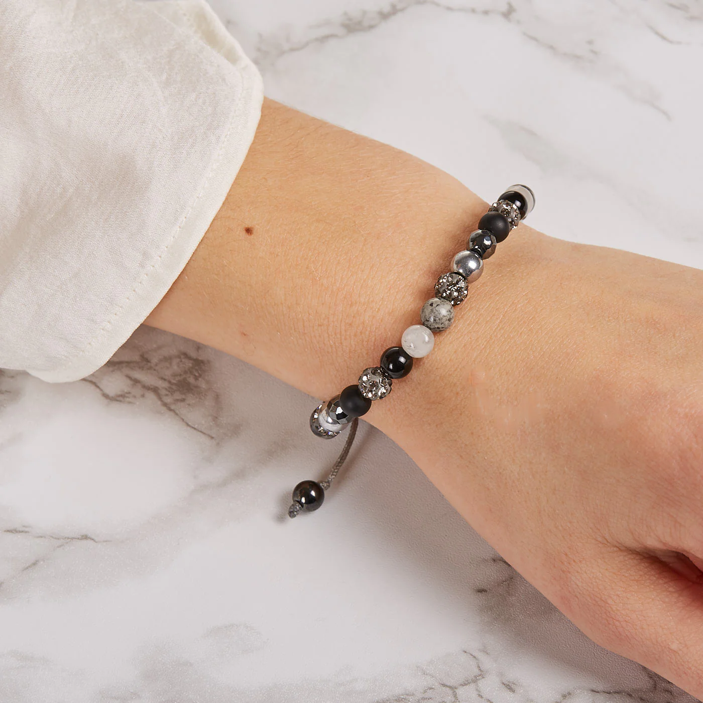 Karma Spiral Grey Bracelet 82946 - Image 2