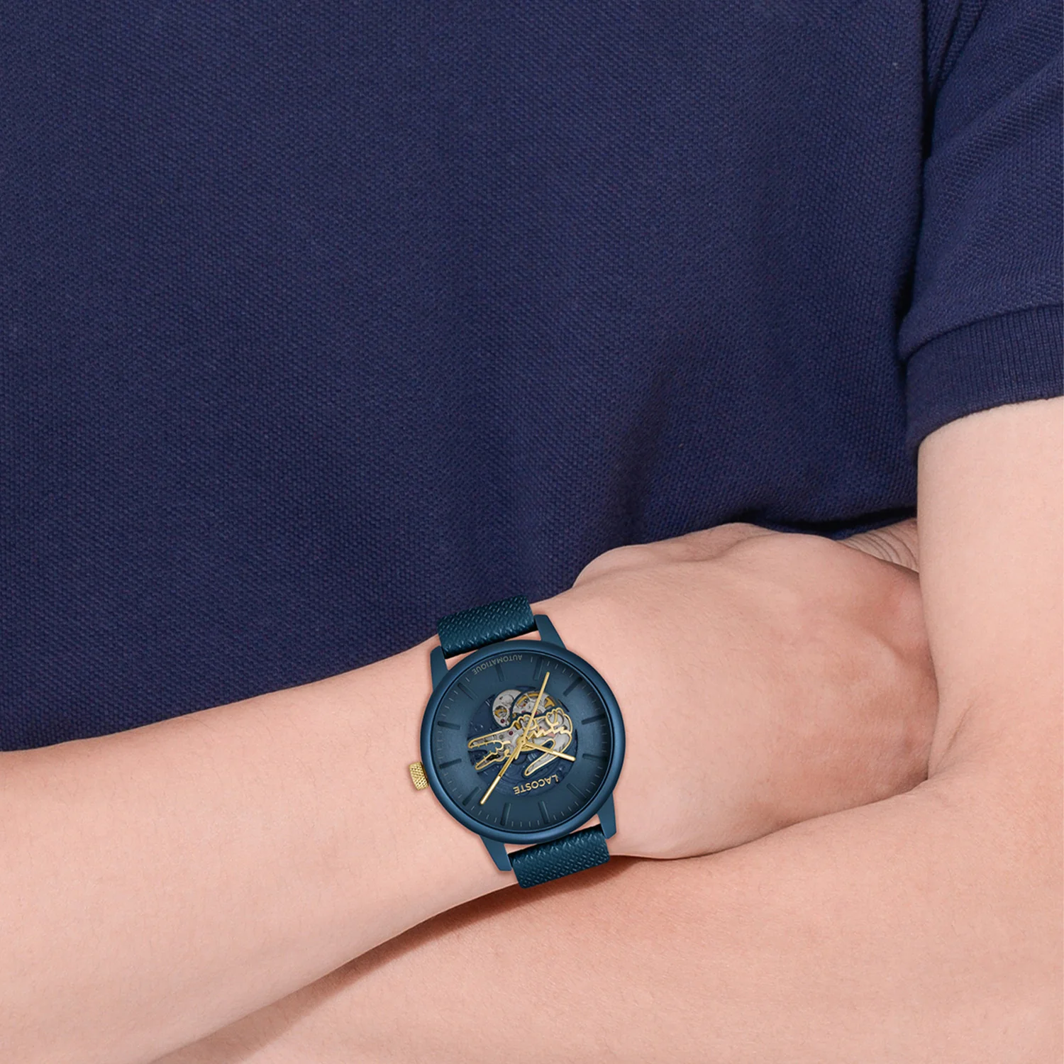 Lacoste LACOSTE.12.12 AUTOMATIQUE Blauw Heren Horloge 2002-LC2011385 - Image 2