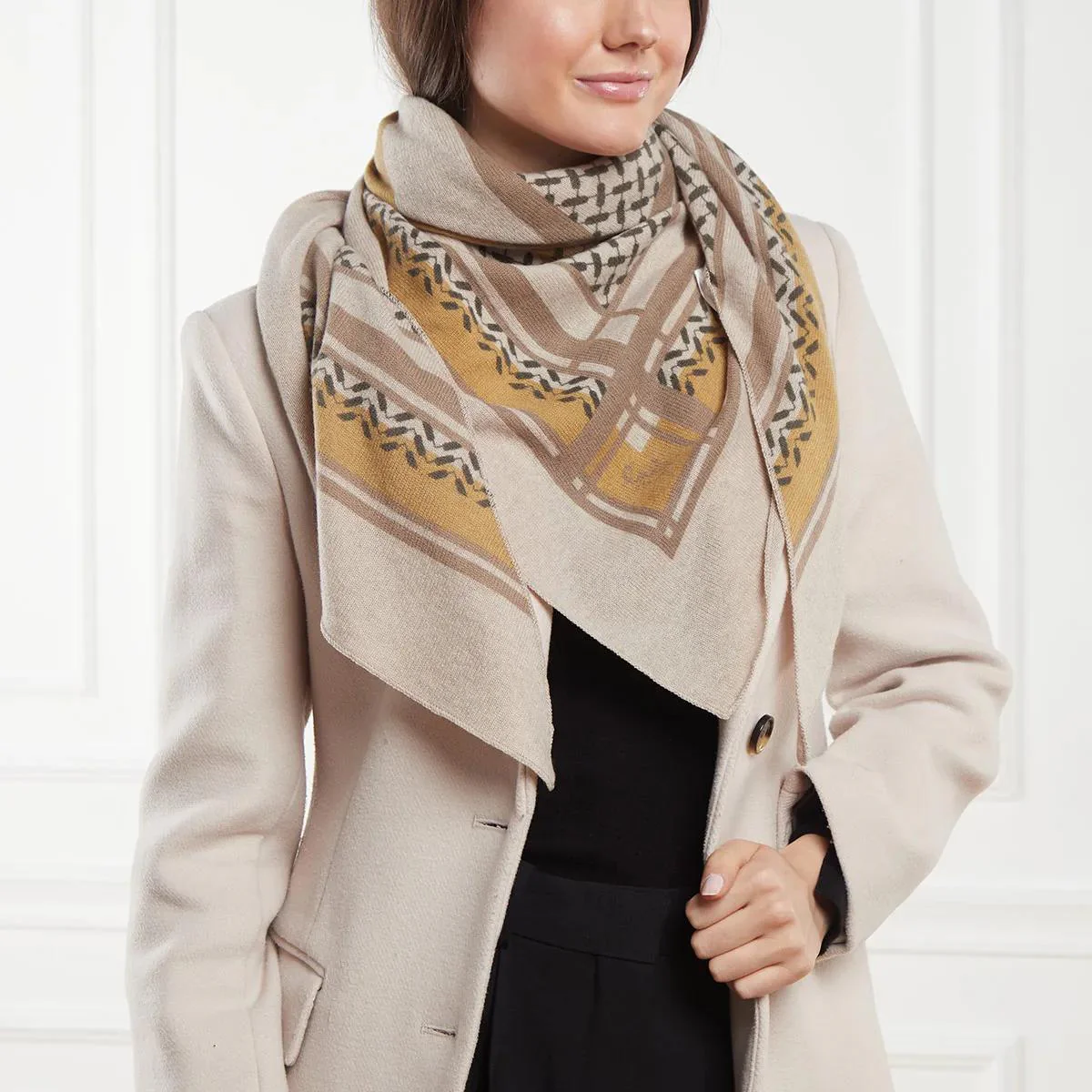 Lala Berlin Beige Cashmere Scarf 2001-A0386497 - Image 2