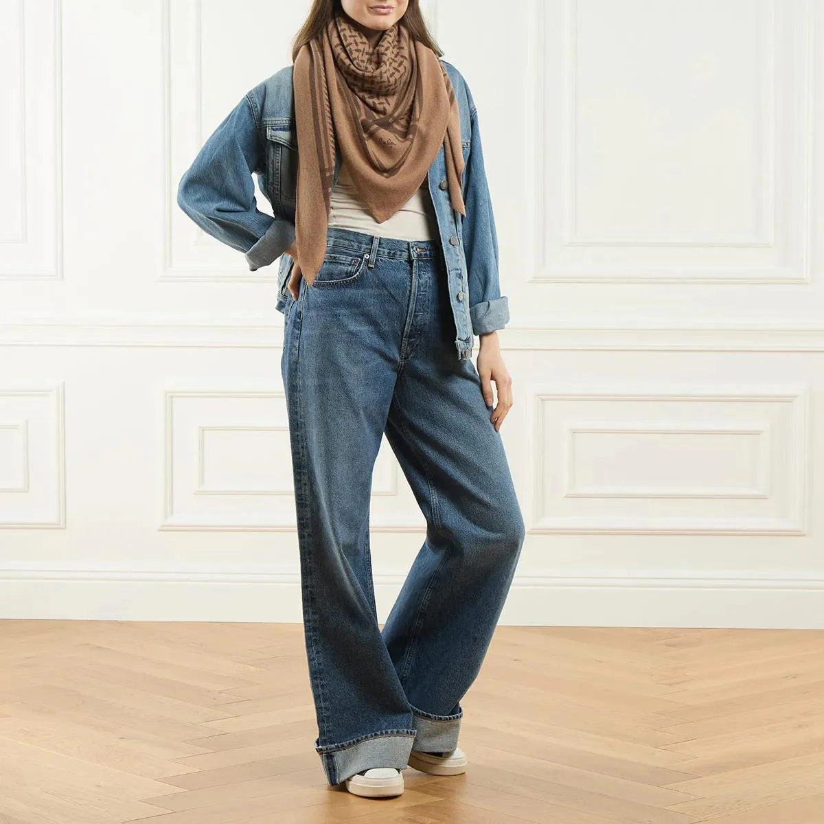 Lala Berlin Beige Cashmere Scarf 2001-A0533928 - Image 2