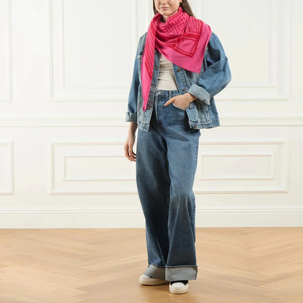 Lala Berlin Pink Cashmere Scarf 2001-A0533930 - Image 2