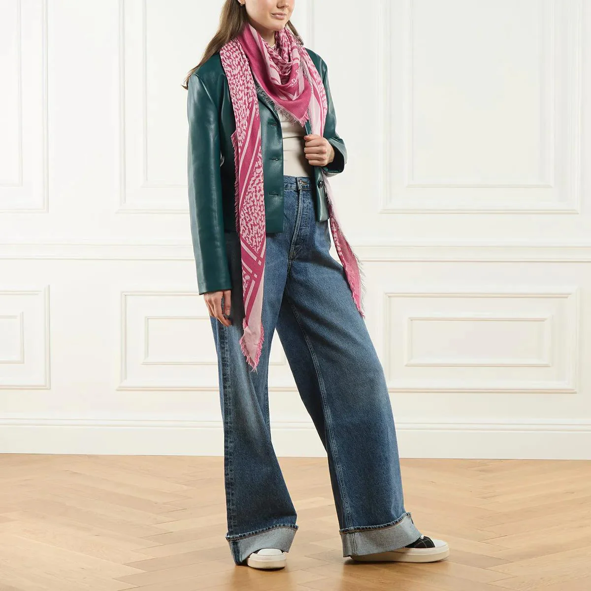 Lala Berlin Pink Lightweight Scarf 2001-A0533927 - Image 2