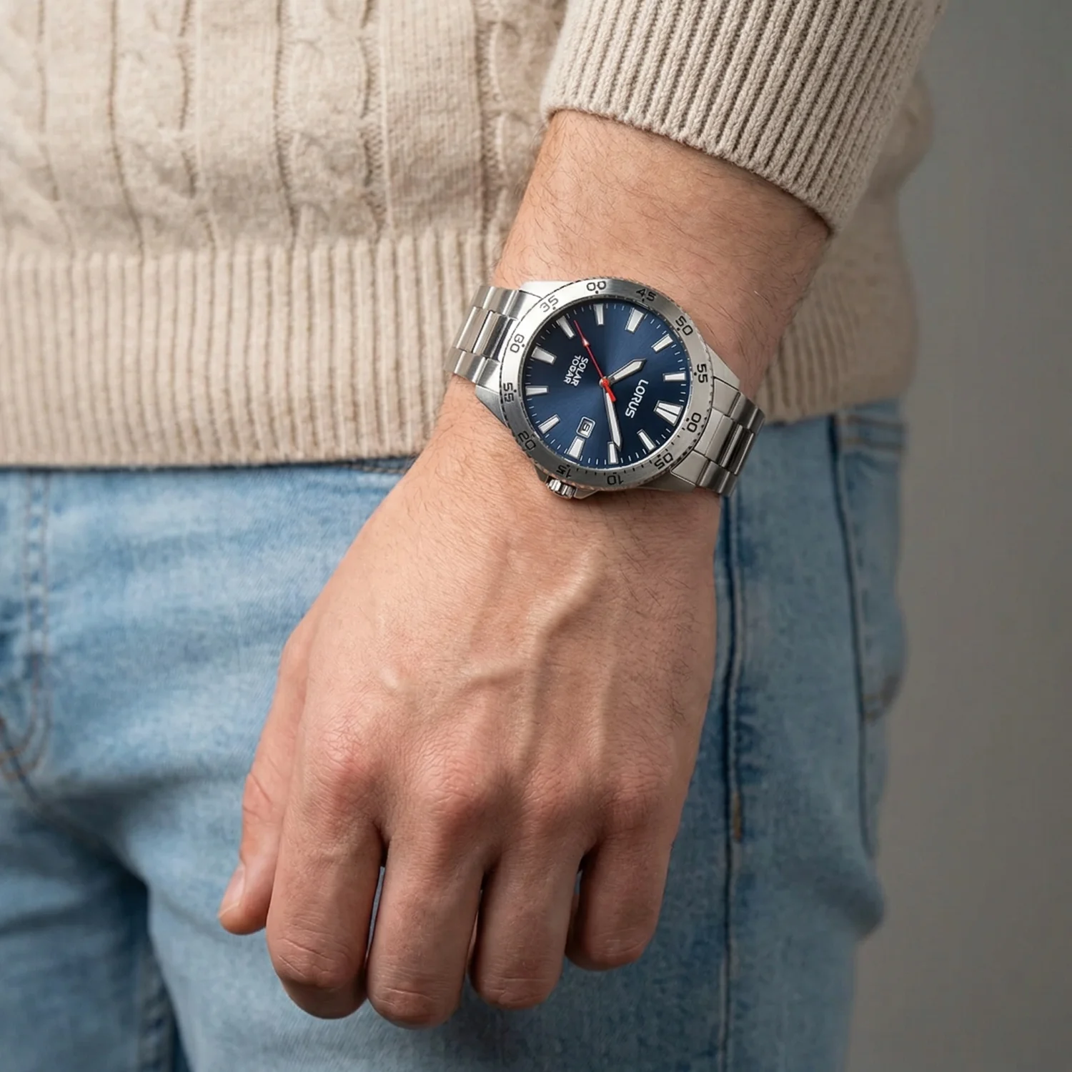 Lorus Solar Blue Dial Men's Watch RX341AX9 - Image 3