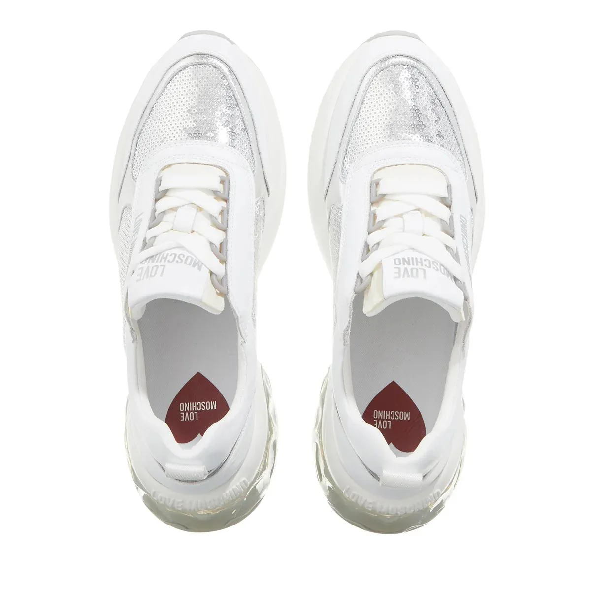 Love Moschino Zilveren Leren Sneakers 2001-A0260028_39 - Image 3