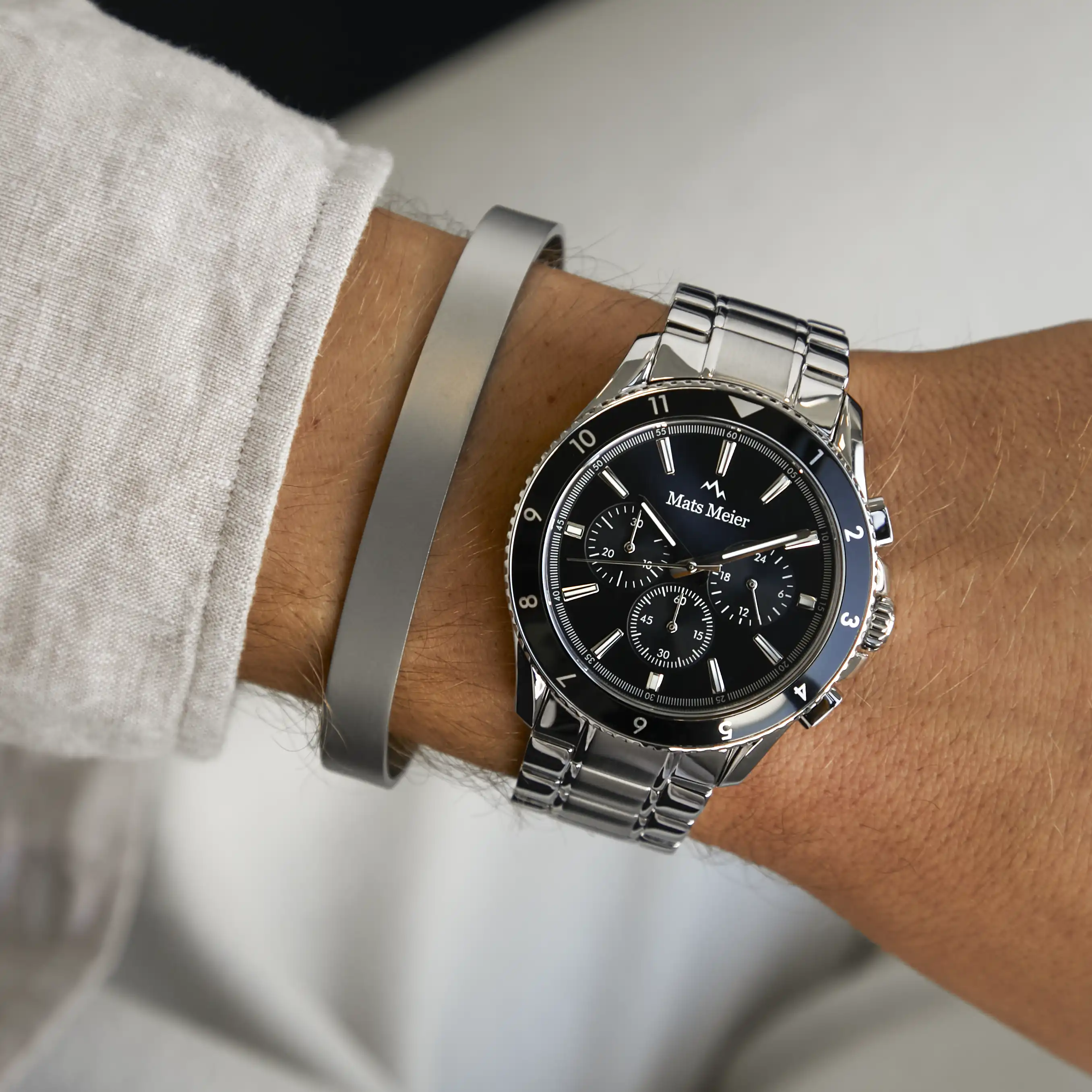Mats Meier Annecy Silver Colored Steel Bracelet MM320013 - Image 2