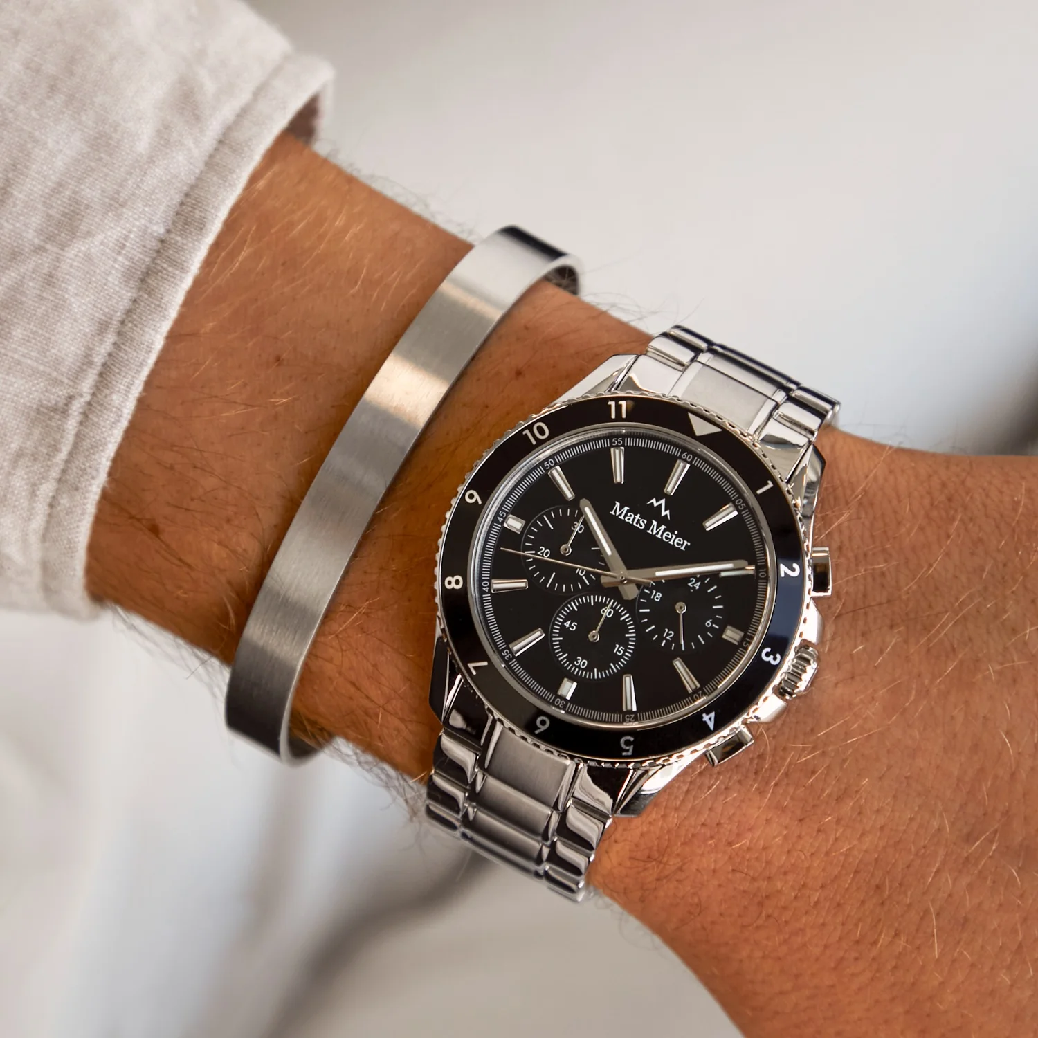 Mats Meier Annecy Silver Colored Steel Bracelet MM320014 - Image 2