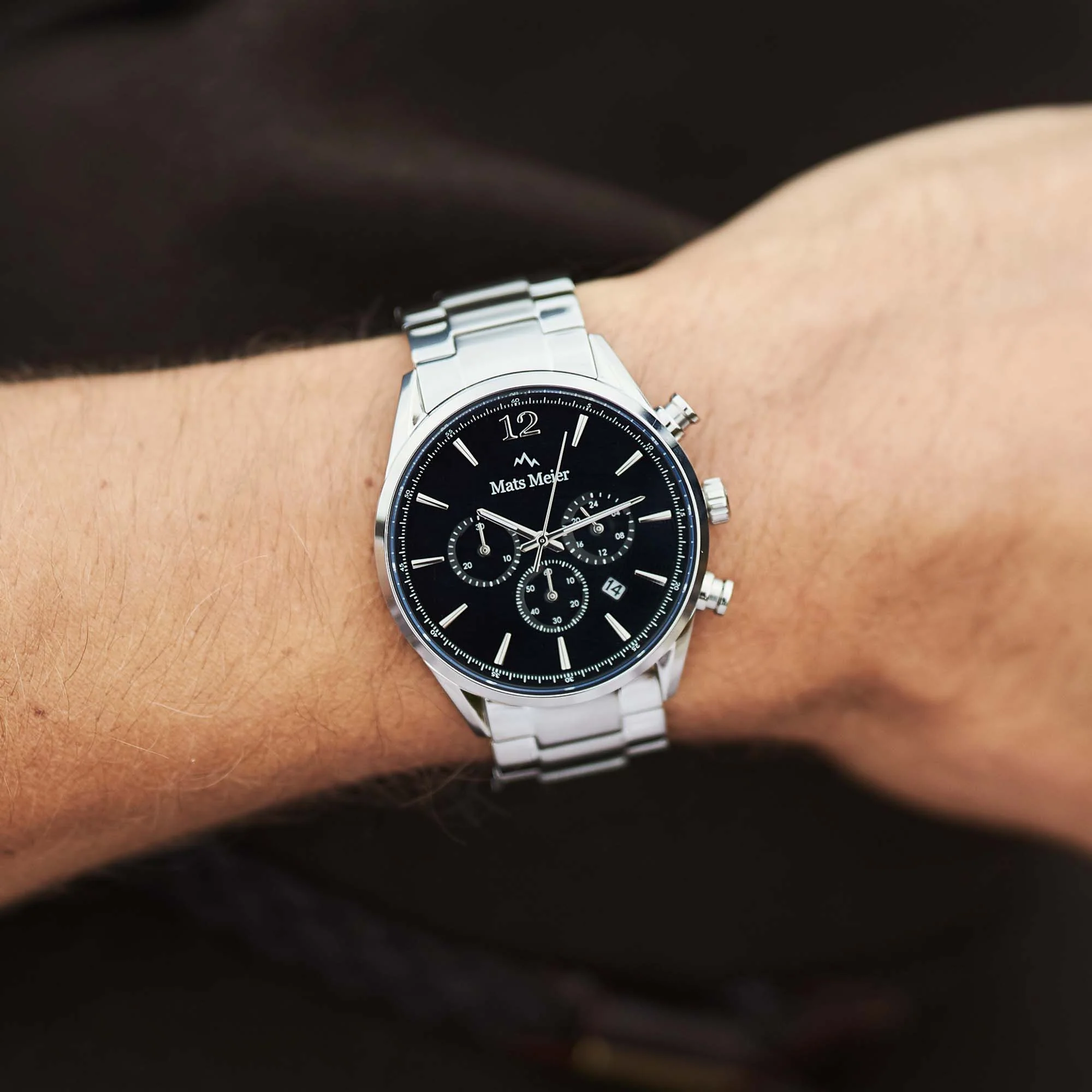 Mats Meier Grand Cornier Chrono Black/Silver Coloured Watch MM00110 - Image 4