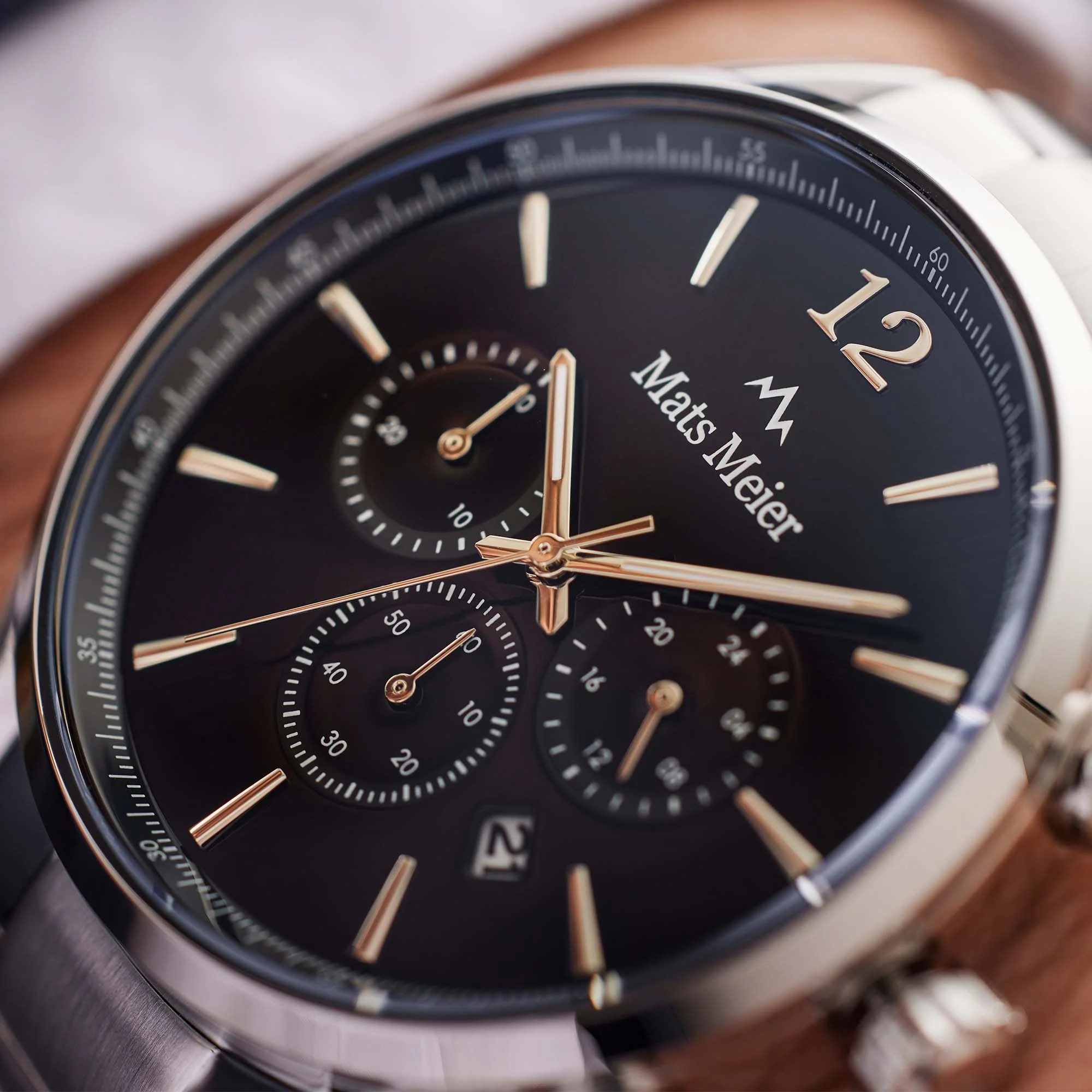 Mats Meier Grand Cornier Chrono Black/Silver Coloured Watch MM00110 - Image 5