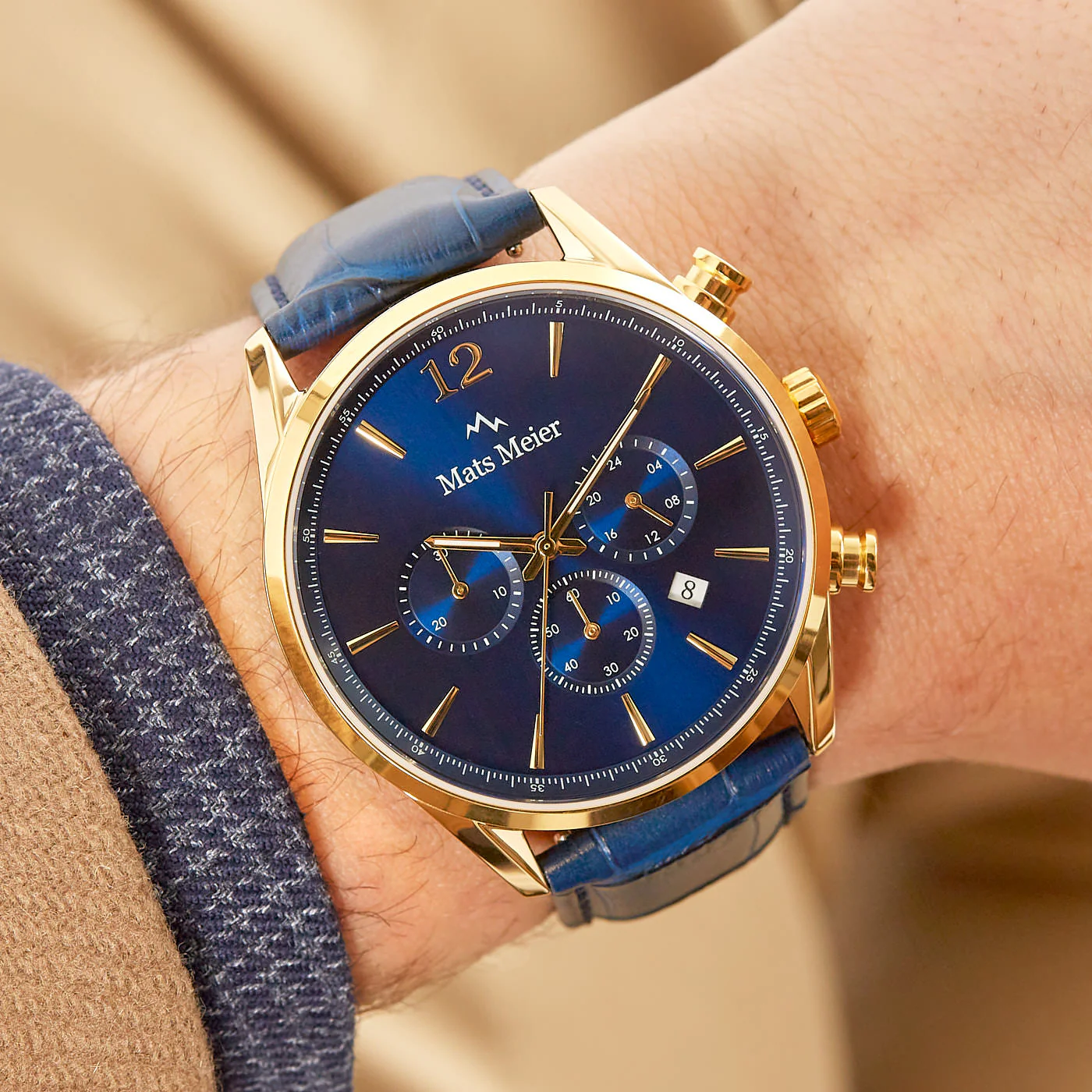 Mats Meier Grand Cornier Chrono Blue Watch MM00123 - Image 3