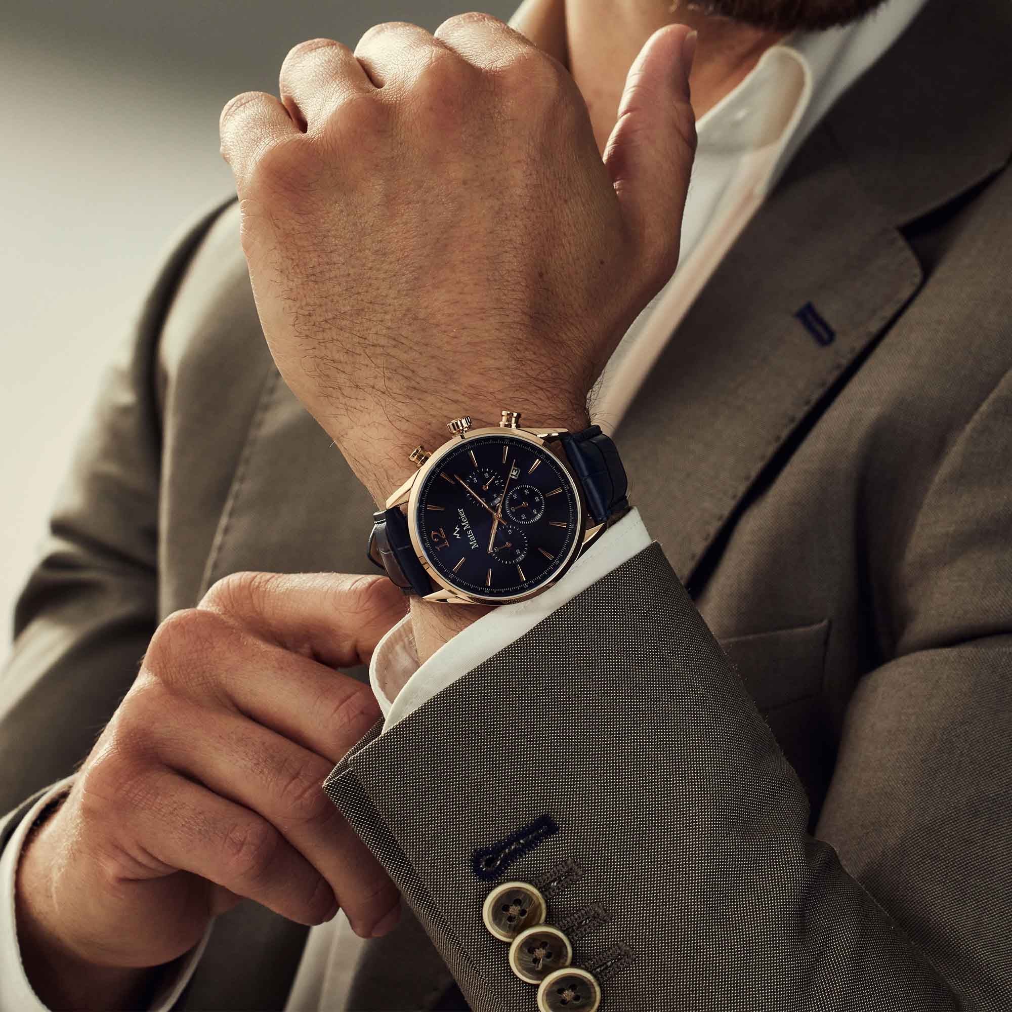 Mats Meier Grand Cornier Chrono Blue Watch MM00123 - Image 4