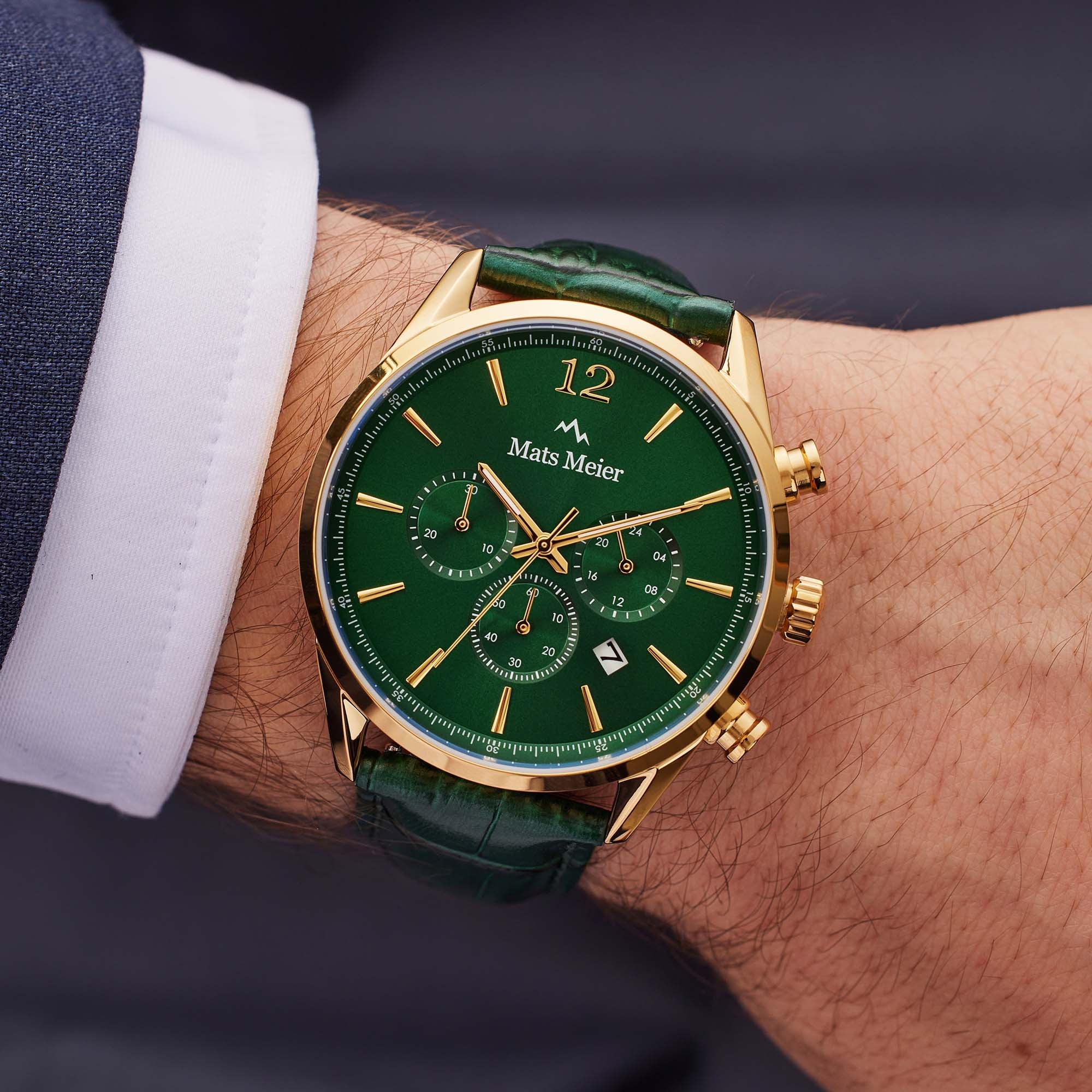 Mats Meier Grand Cornier Chrono Green Watch MM00122 - Image 2