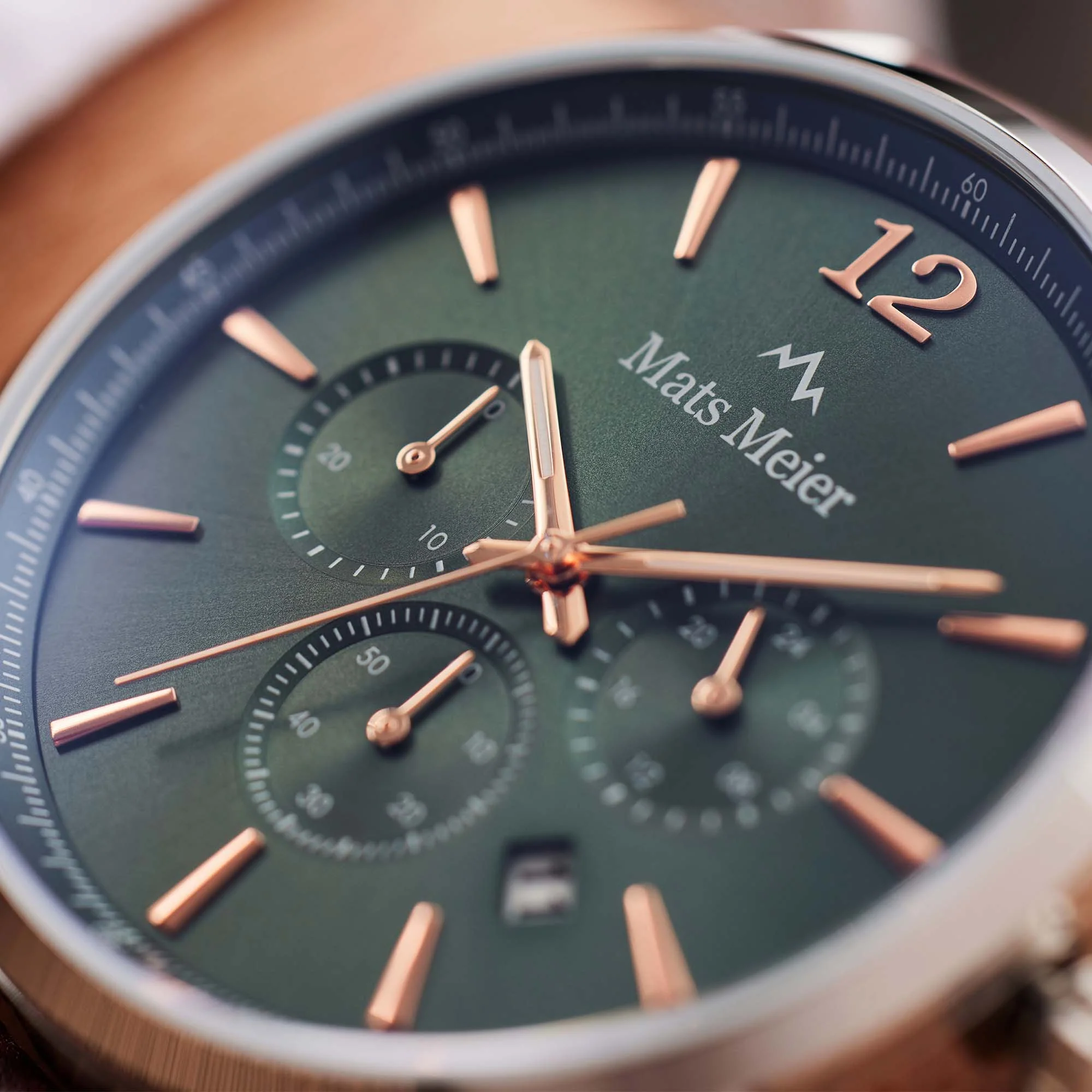 Mats Meier Grand Cornier Chrono Green/Brown Watch MM00121 - Image 5