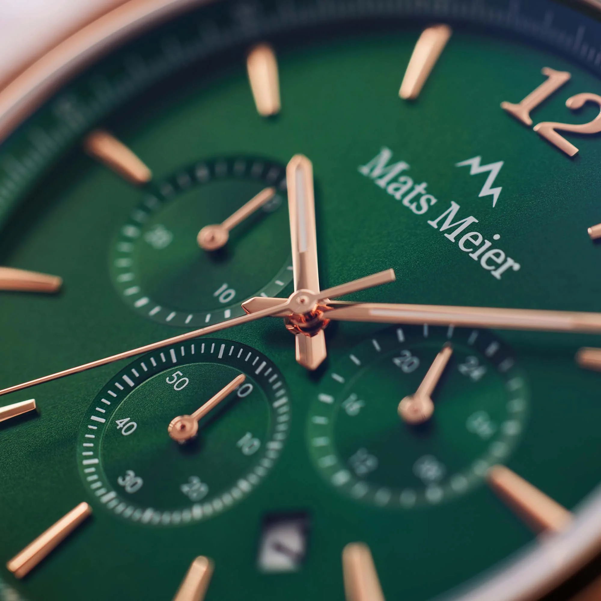 Mats Meier Grand Cornier Chrono Green/Rosegold coloured Watch MM00114 - Image 6