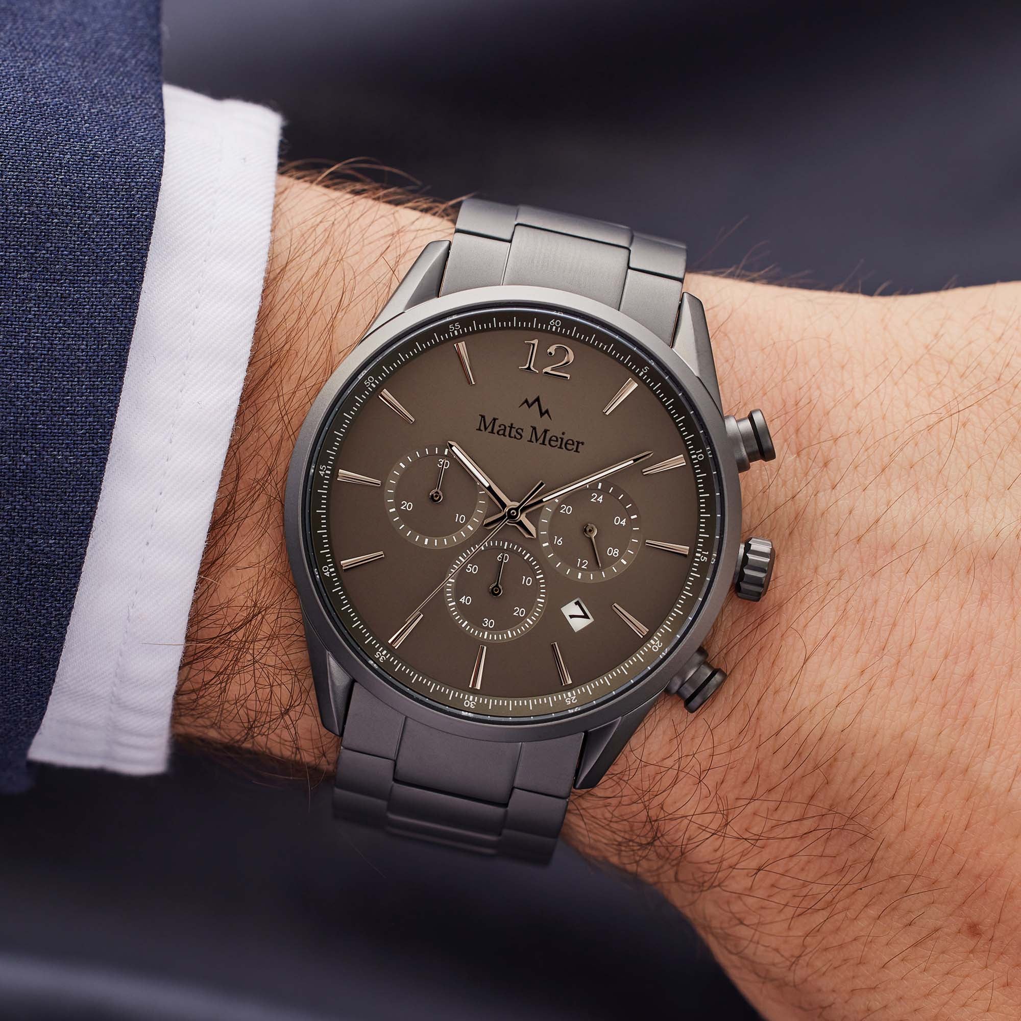 Mats Meier Grand Cornier Chrono Gunmetal Watch MM00127 - Image 2