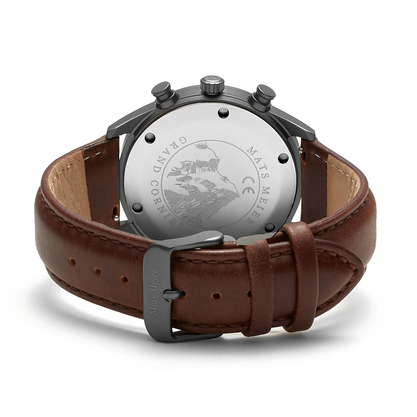Mats Meier Grand Cornier Chrono Gunmetal/DonkerBrown Watch MM00104 - Image 8