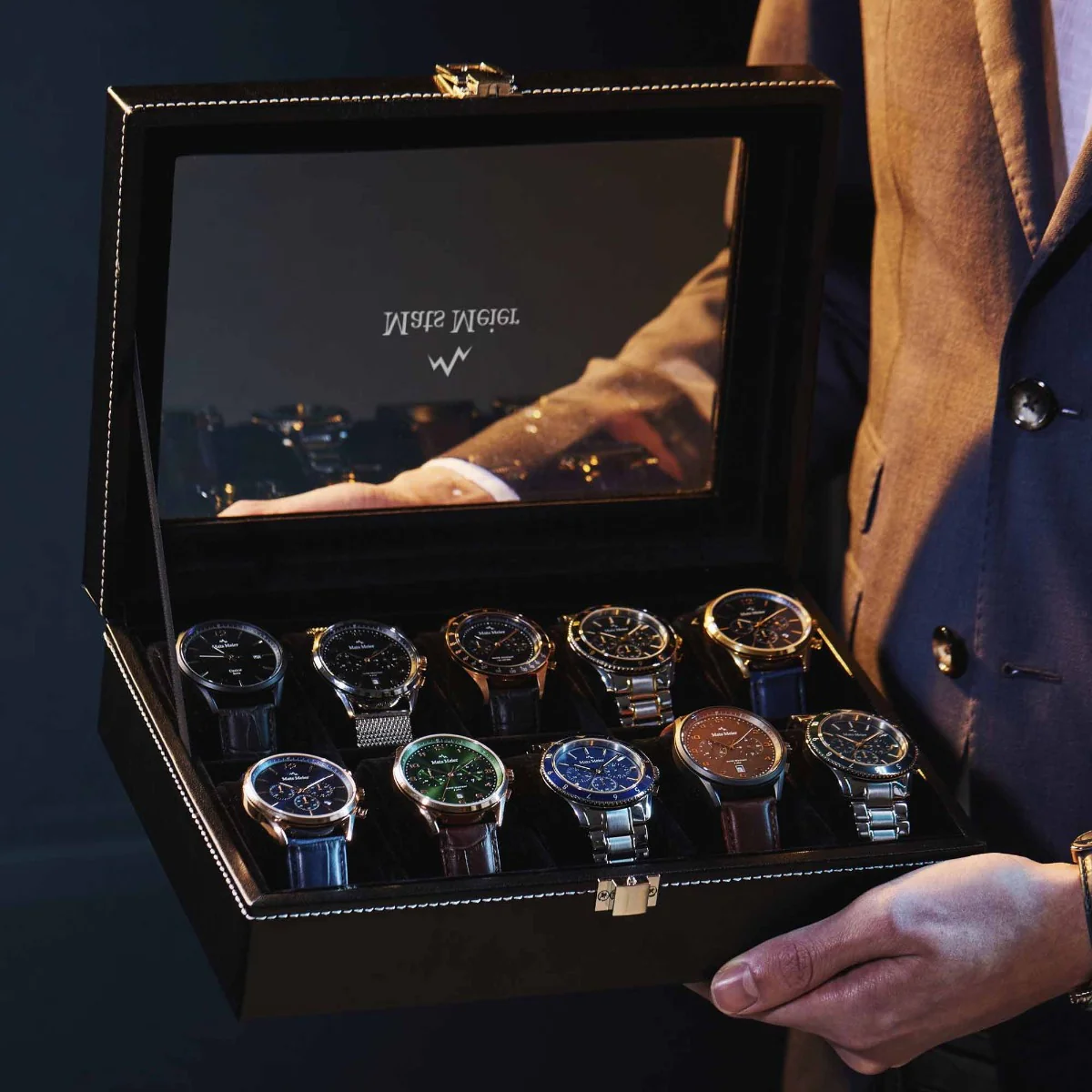 Mats Meier Mont Fort Black Watchbox voor 10 Watchs - Image 2