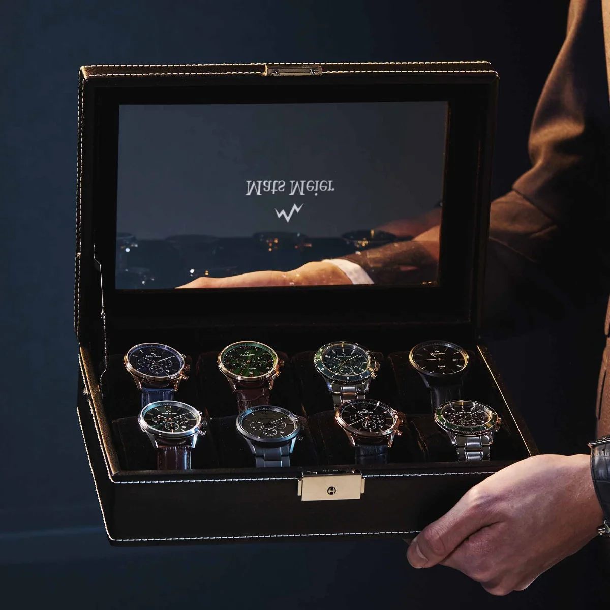 Mats Meier Mont Fort Black Watchbox voor 8 Watchs - Image 2