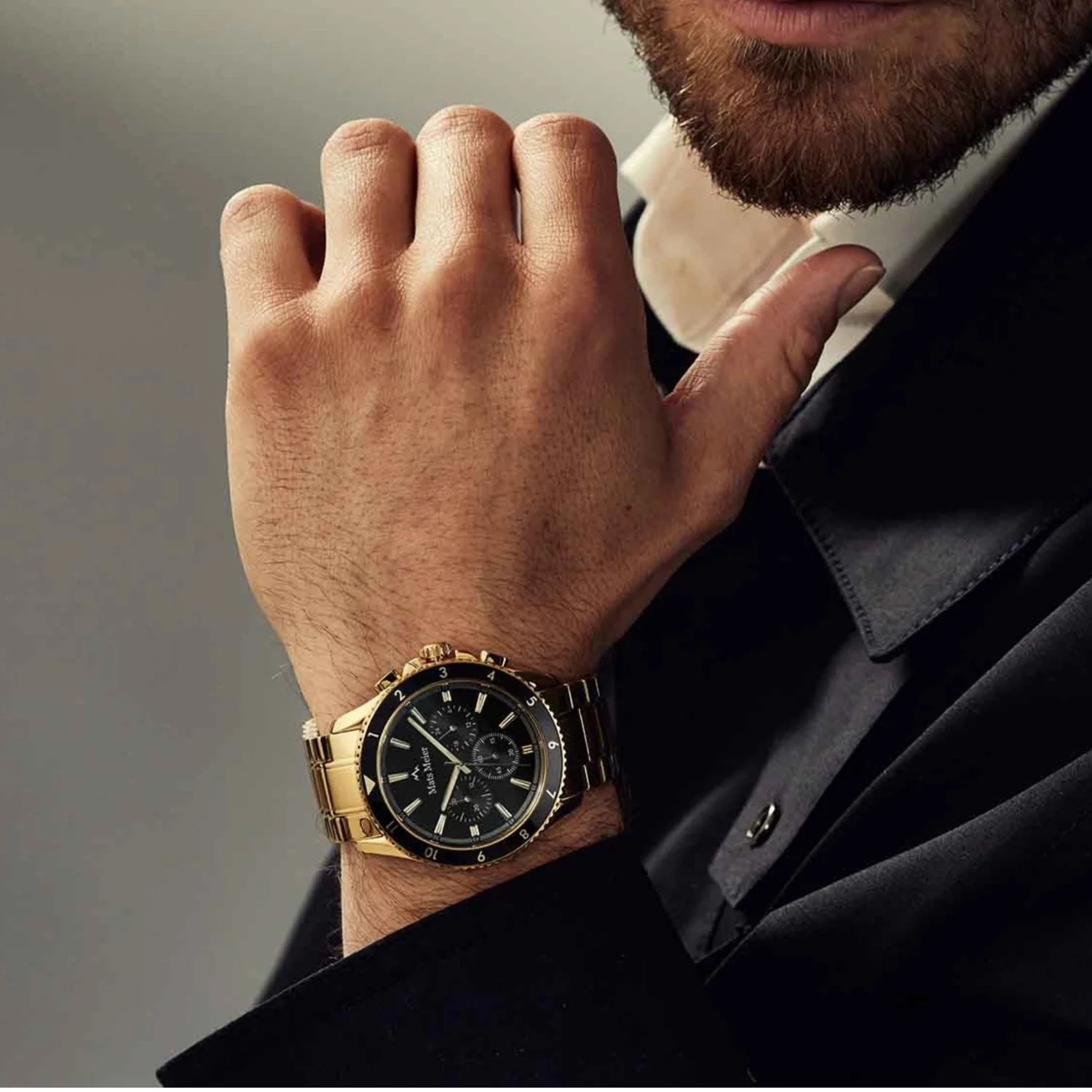 Mats Meier Ponte dei Salti Chronograph Men'sWatch Gold-coloured and Black MM00509 - Image 4