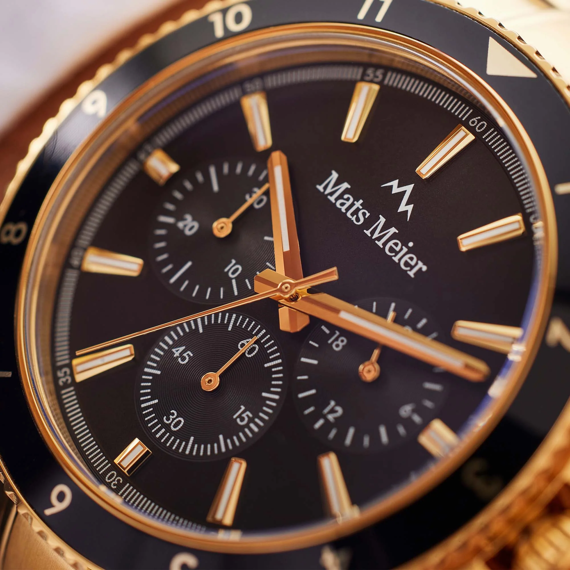Mats Meier Ponte dei Salti Chronograph Men'sWatch Gold-coloured and Black MM00509 - Image 5