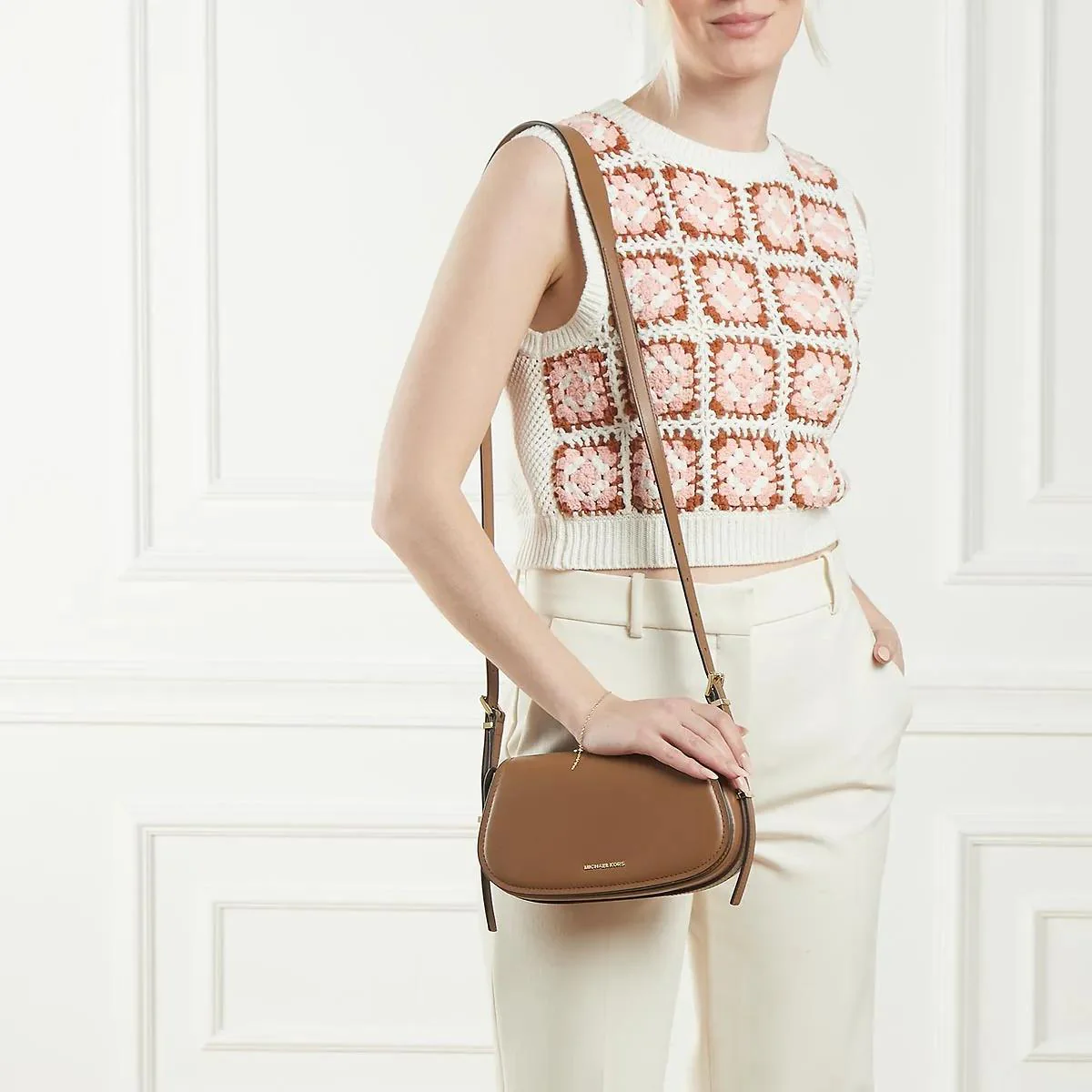 Michael Kors Brown Crossbody Bag 2001-A0539646 - Image 2