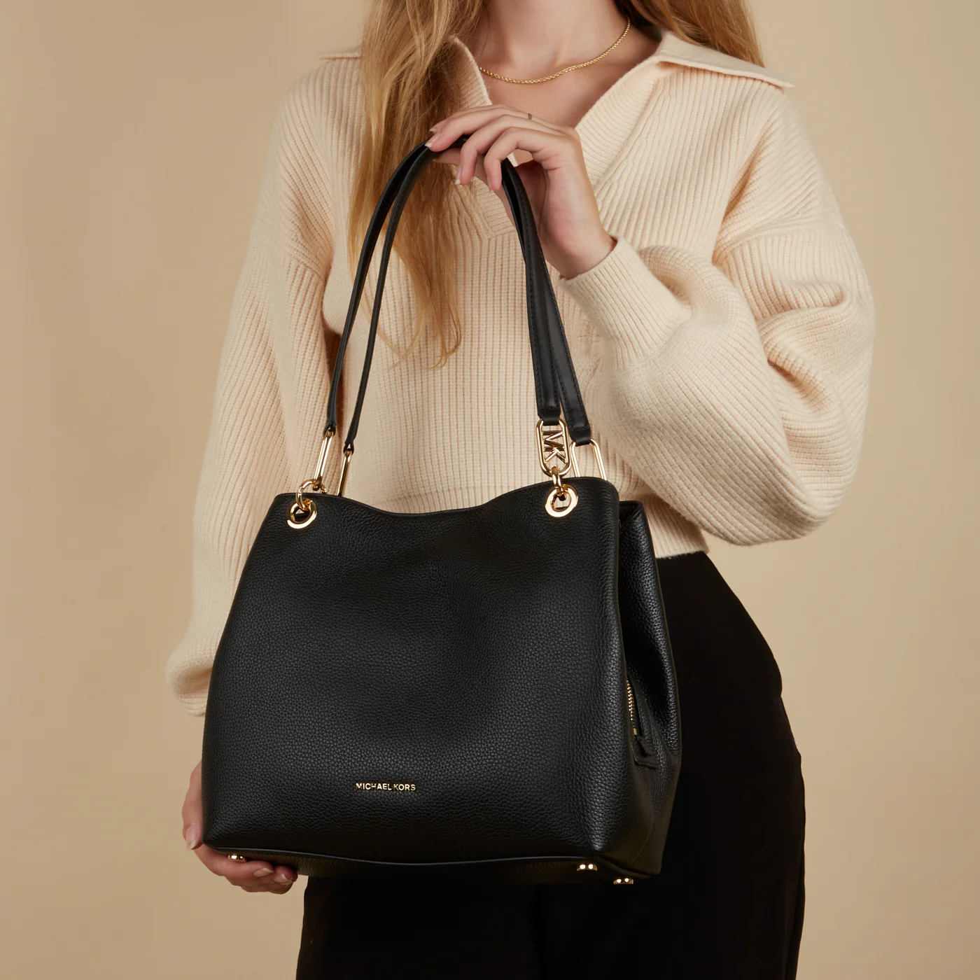 Michael Kors Kensington Black Shoulder Bag 30F3G8KT7L-001 - Image 2