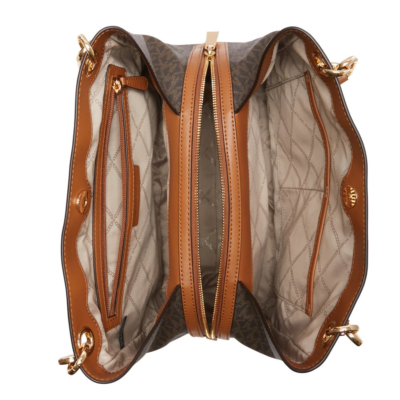 Michael Kors Kensington Brown Shoulder Bag 30F3G8KT7B-252 - Image 6