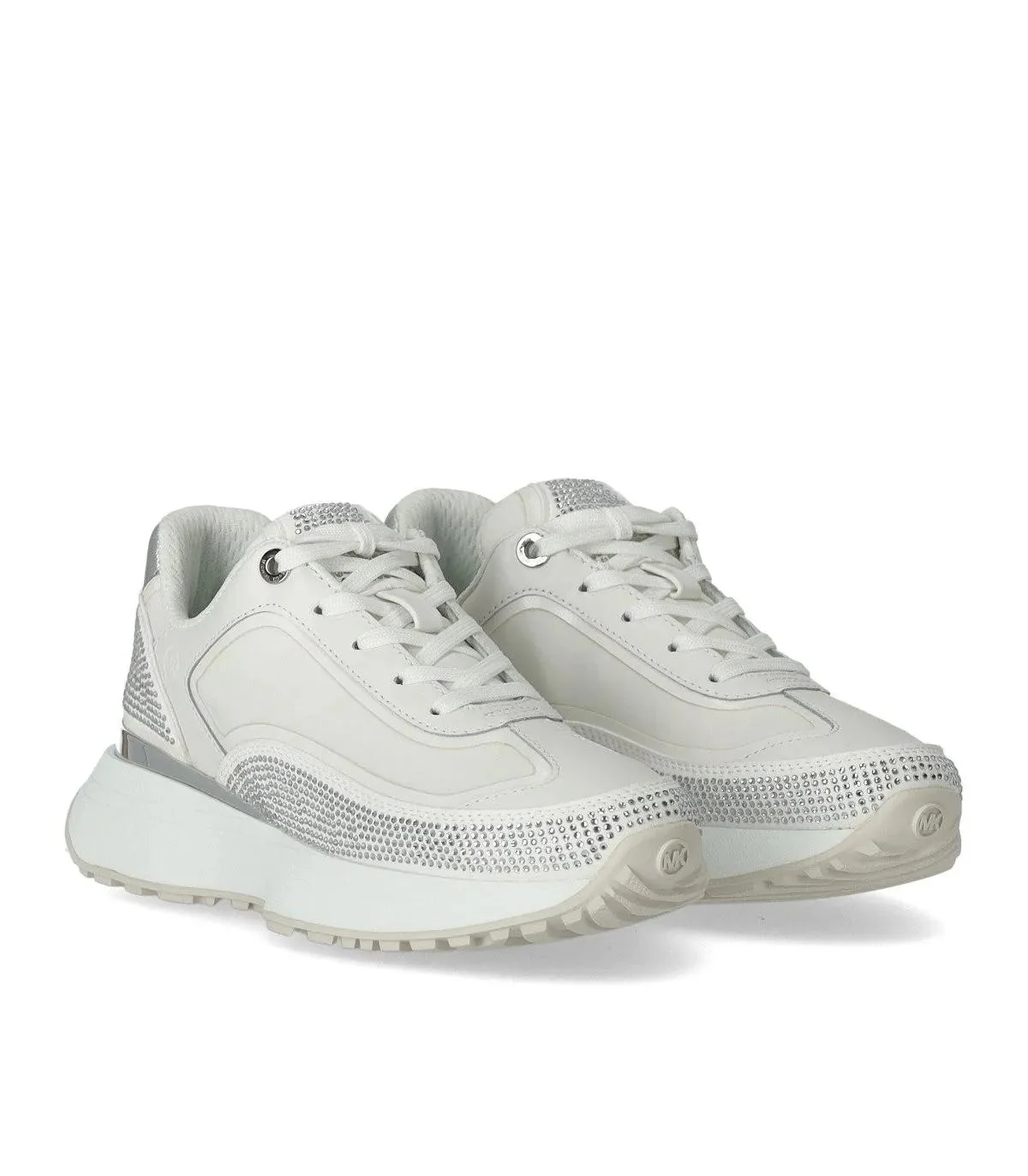 Michael Kors Witte Leren Sneakers 2001-A0376630_40 - Image 2