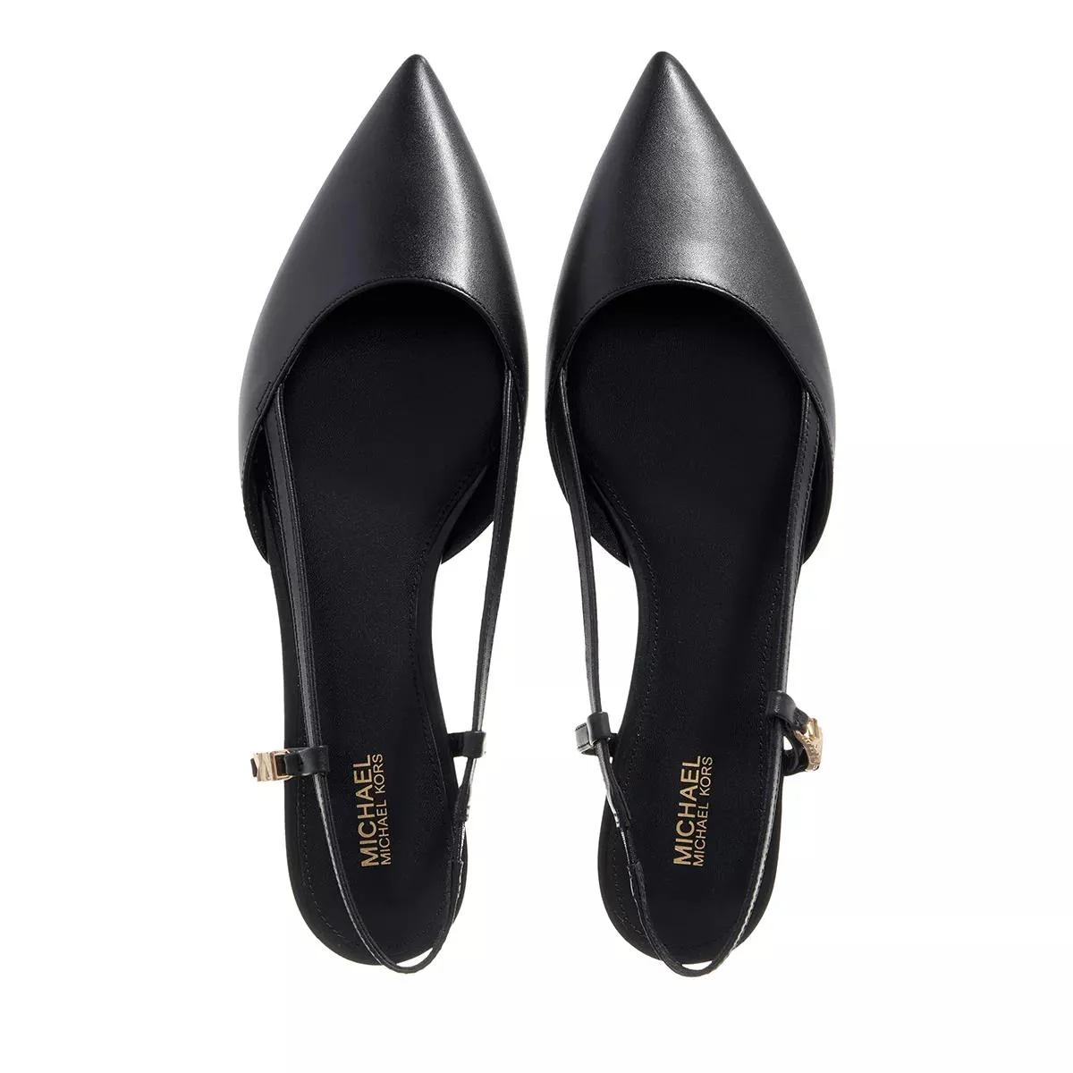 Michael Kors Zwarte Leren Ballerina's 2001-A0224324_37 - Image 3