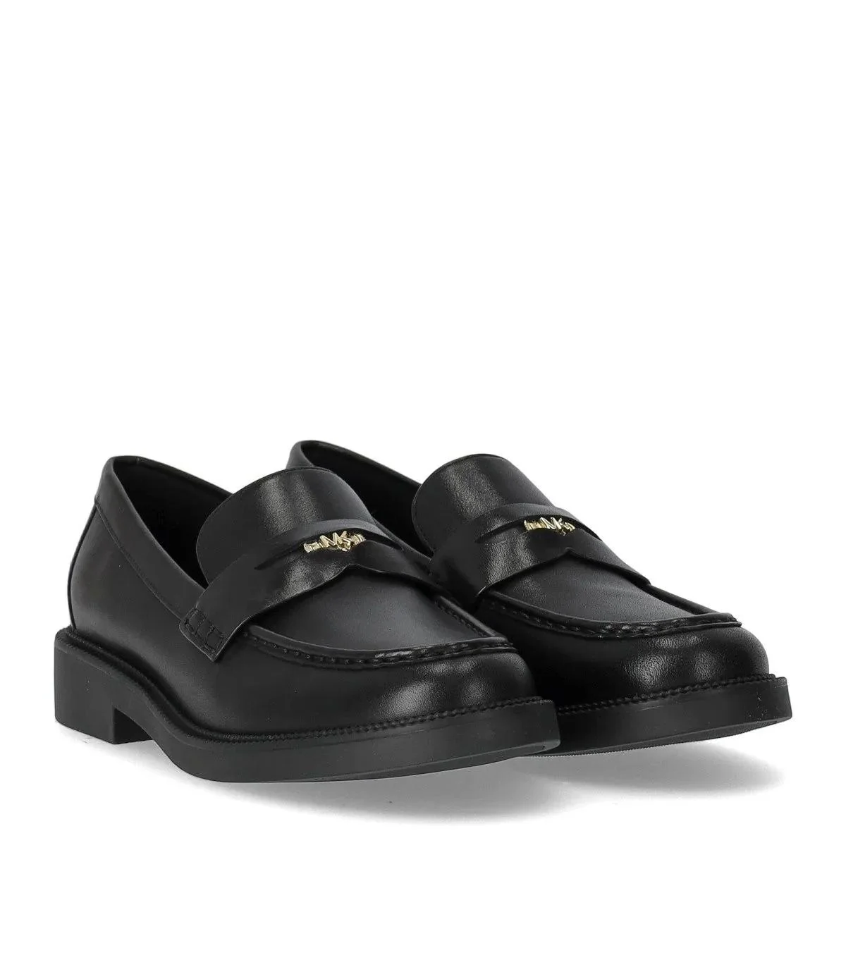 Michael Kors Zwarte Leren Loafers 2001-A0376636_36 - Image 3