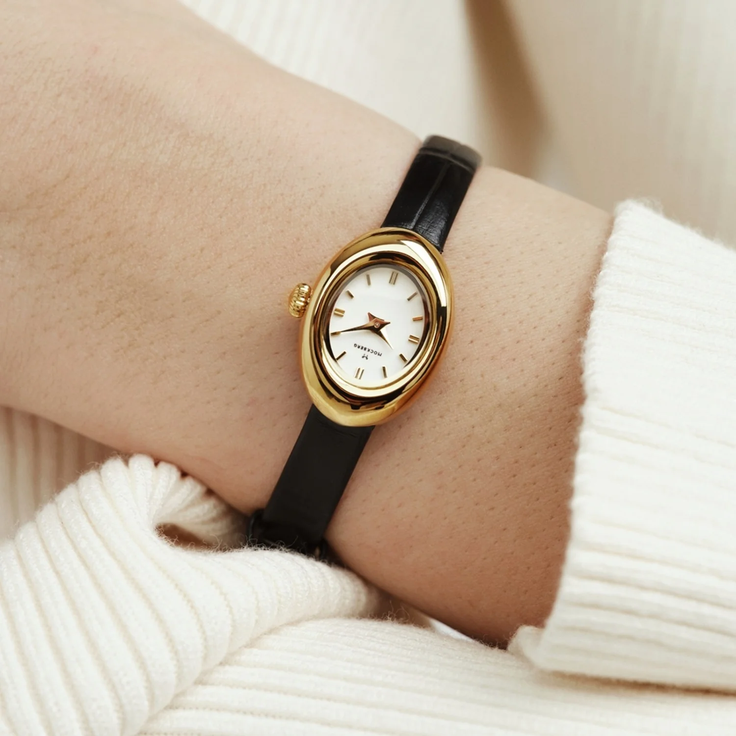 Mockberg Belle Oval Petite Leather Women's Watch MB1412 - Image 6