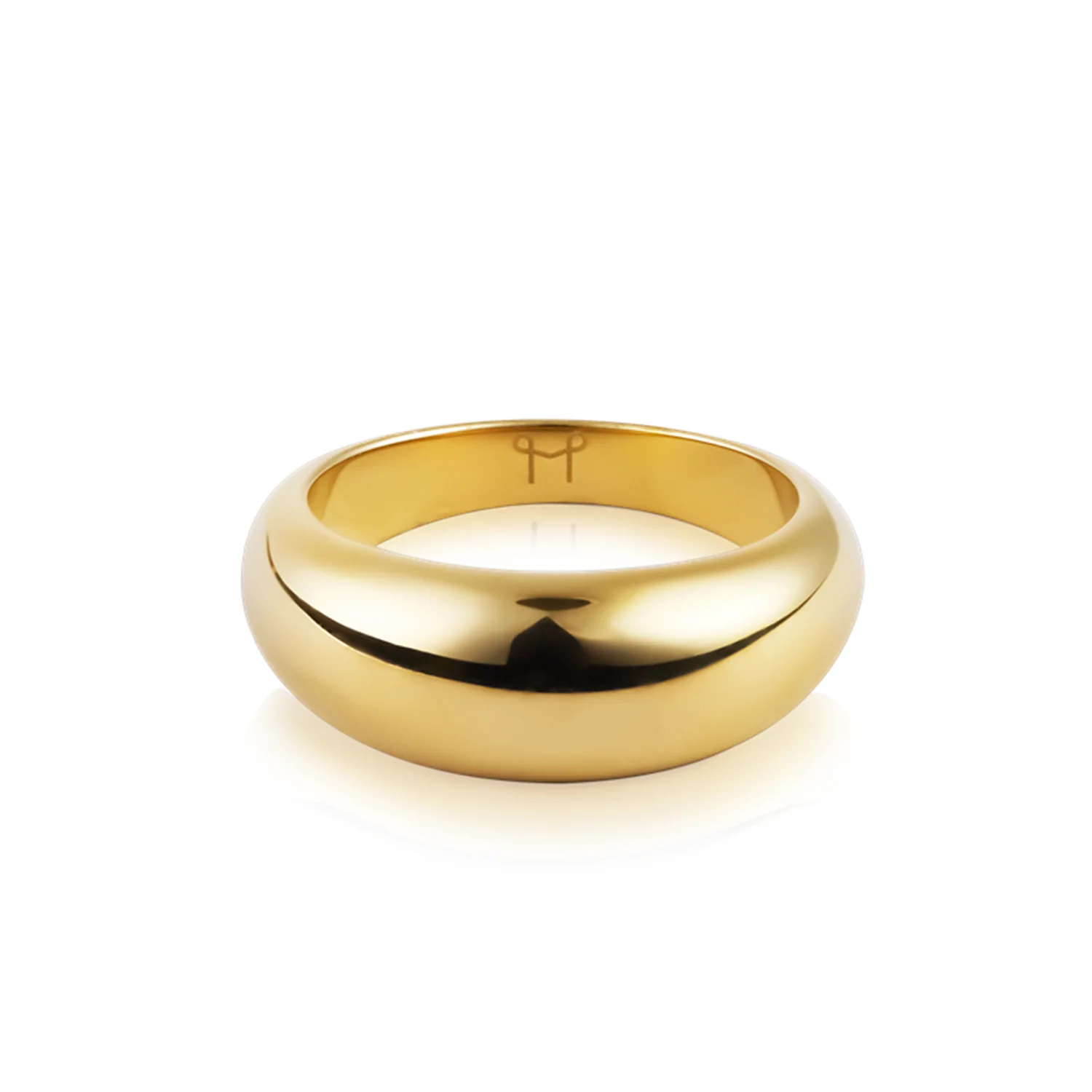 Mockberg Gold Plated Bold Ring MO222 - Image 2