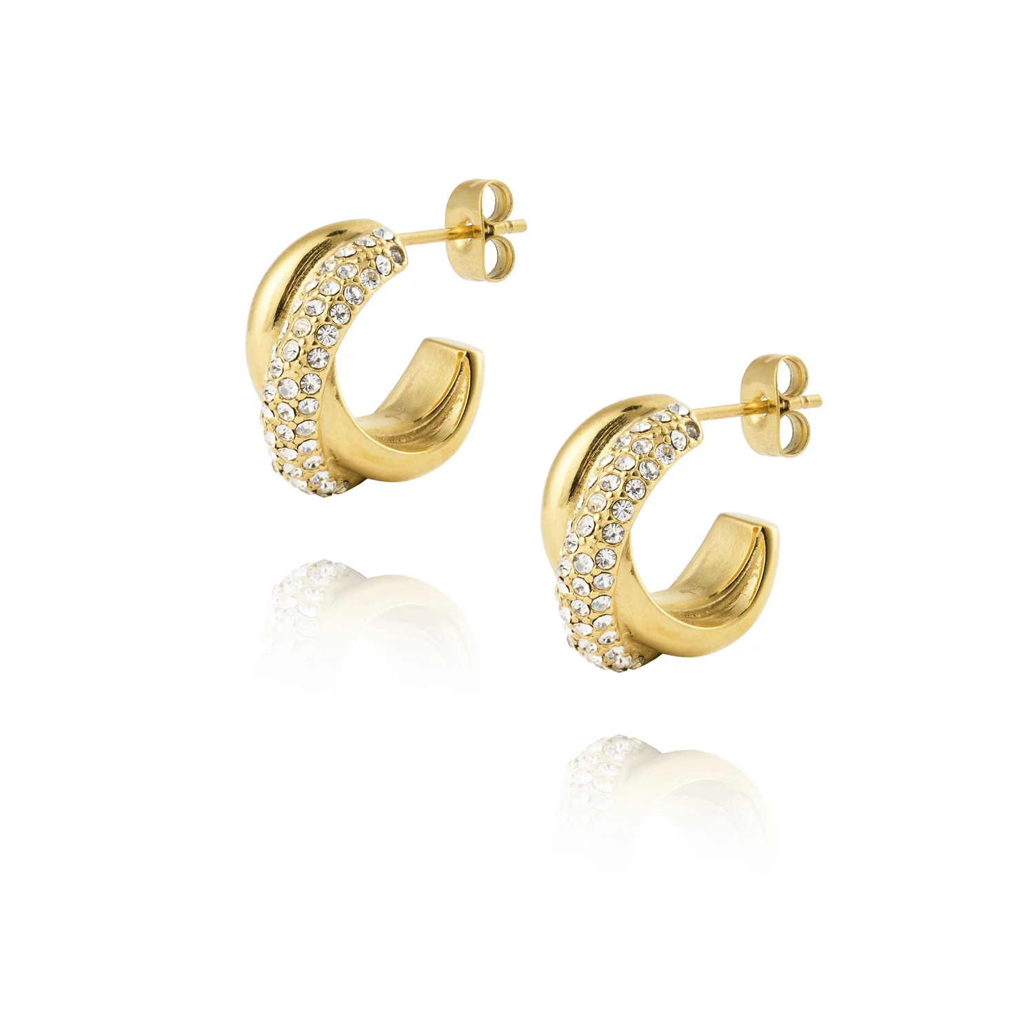 Mockberg Kenza Gold Plated Aurora Hoops MB1847 - Image 4