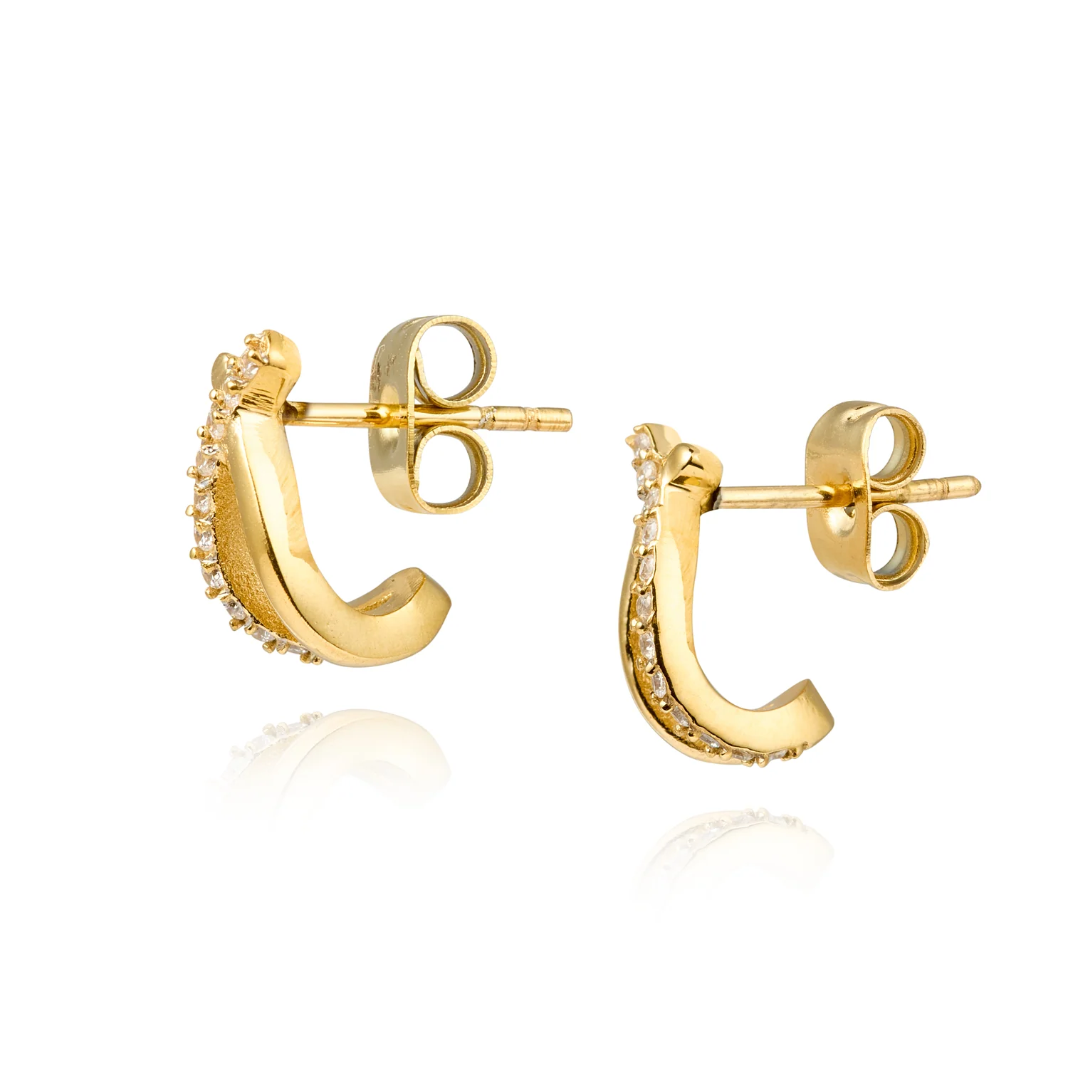 Mockberg Kenza Ines Gold Plated Earrings MB1717 - Image 3
