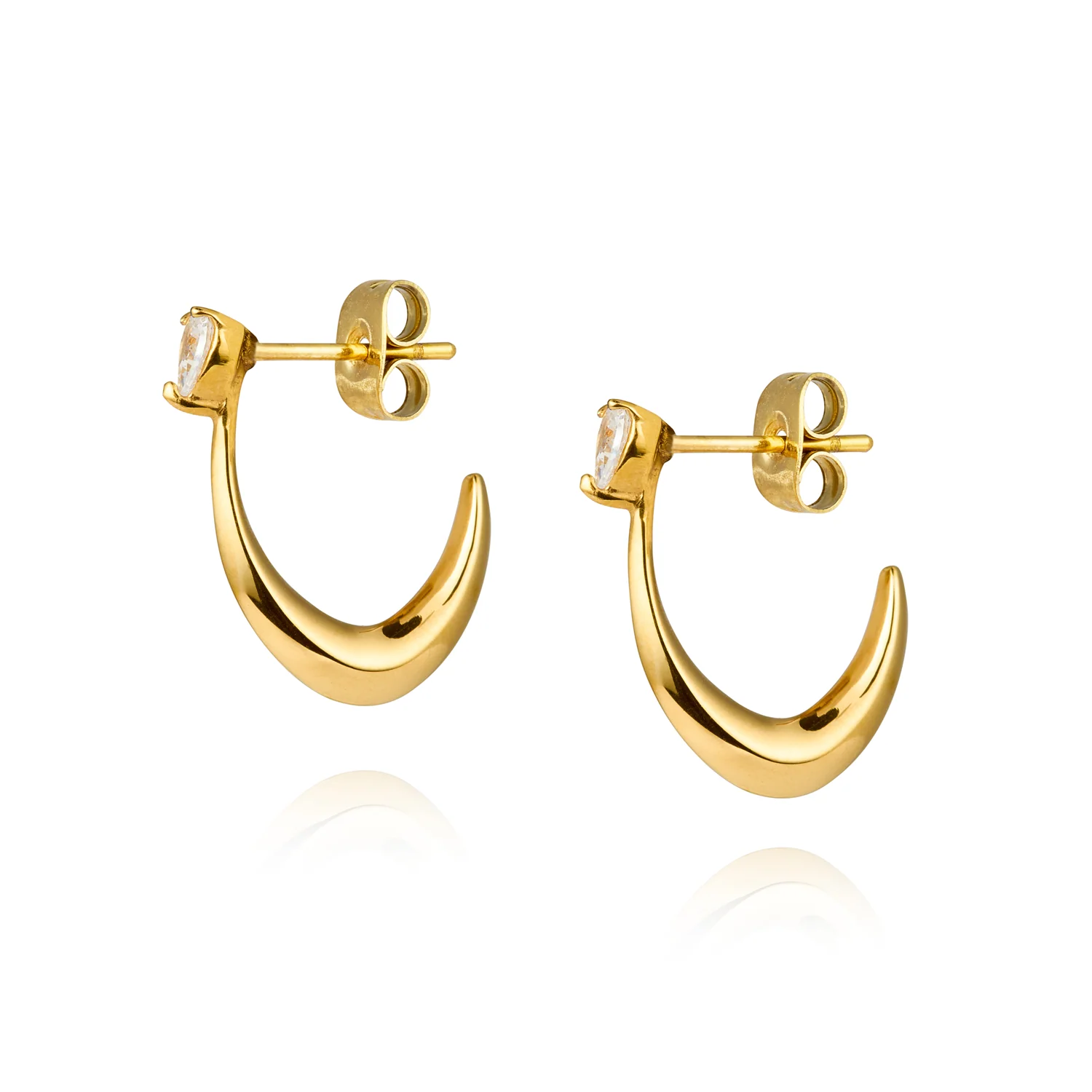 Mockberg Kenza Iris Gold Plated Earrings MB1689 - Image 3