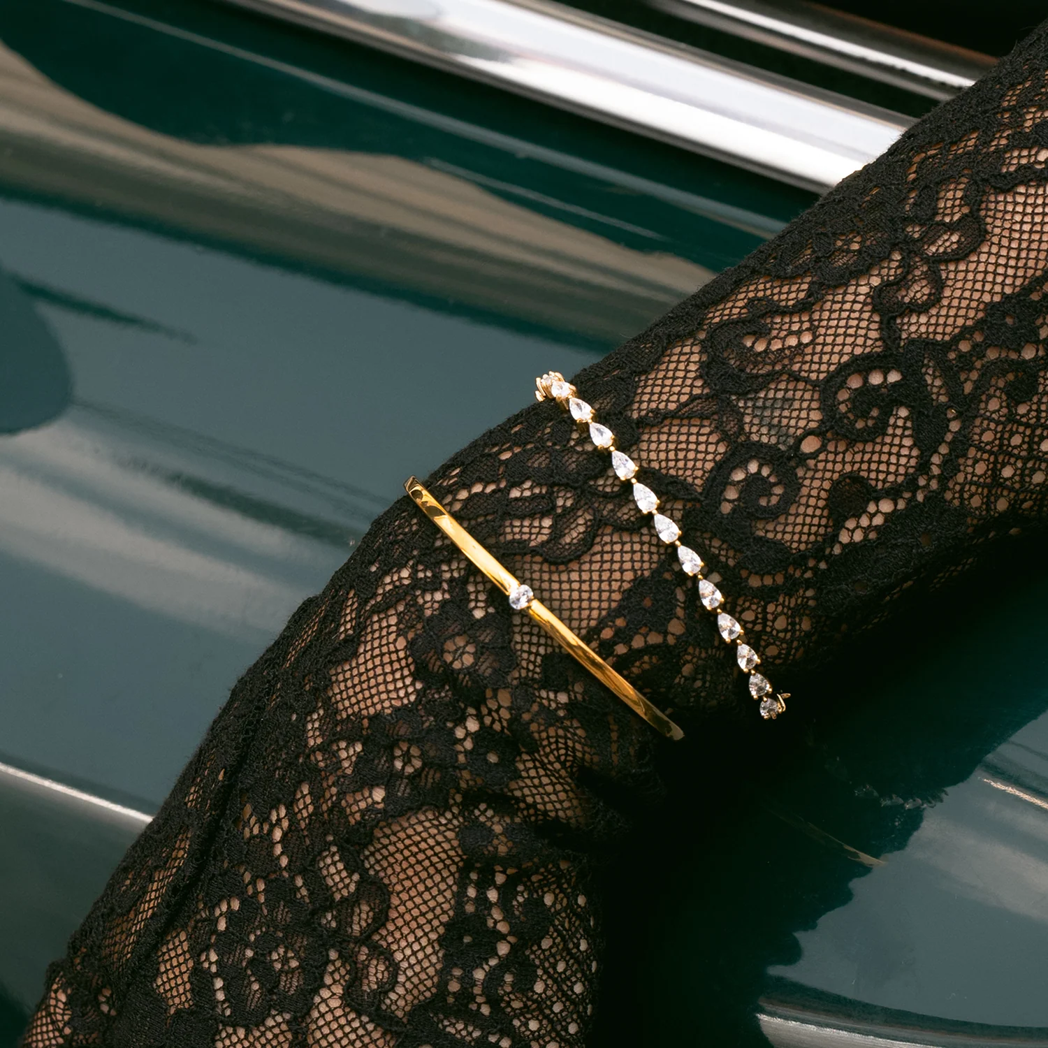 Mockberg Kenza Zina Gold Plated Large Bracelet MB1733 - Image 4