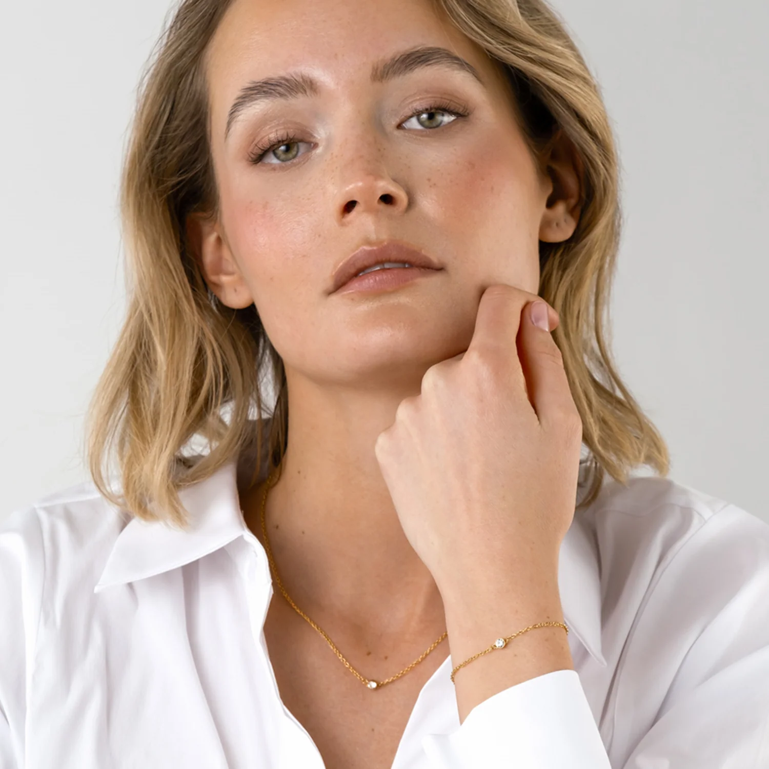 Mockberg Thin Diamond Necklace MO560 - Image 2