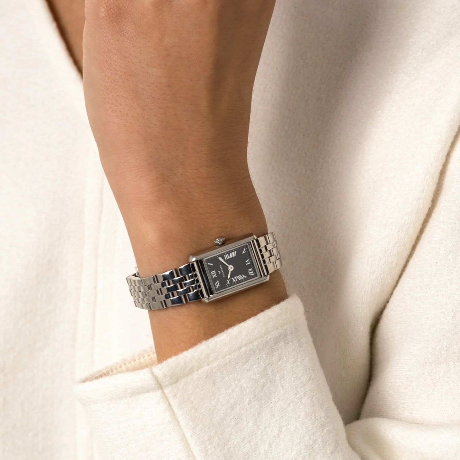 Mockberg Timeless Silver Noir Watch MO244 - Image 3