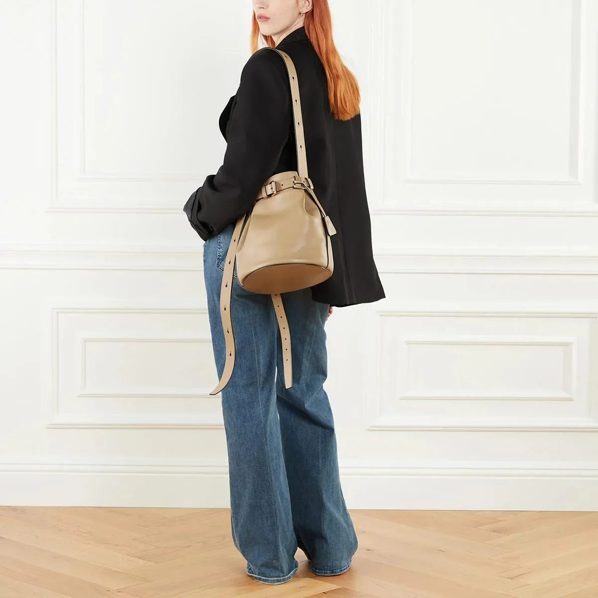 Moschino Beige Bucket Bag 2001-A0540786 - Image 2