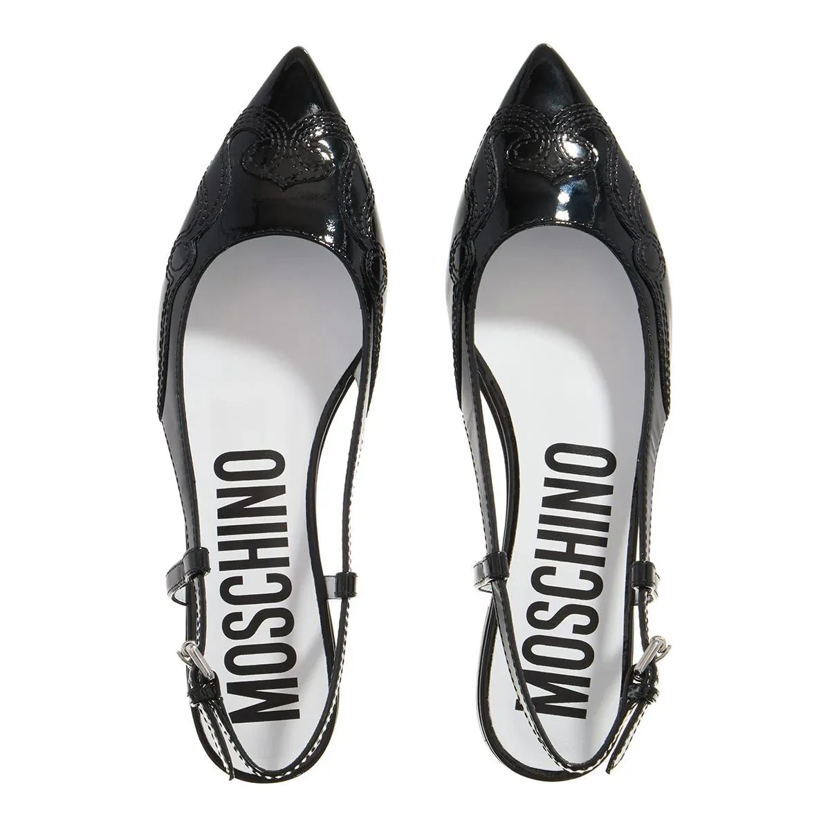 Moschino Zwarte Leren Espadrilles 2001-A0477082_39 - Image 3