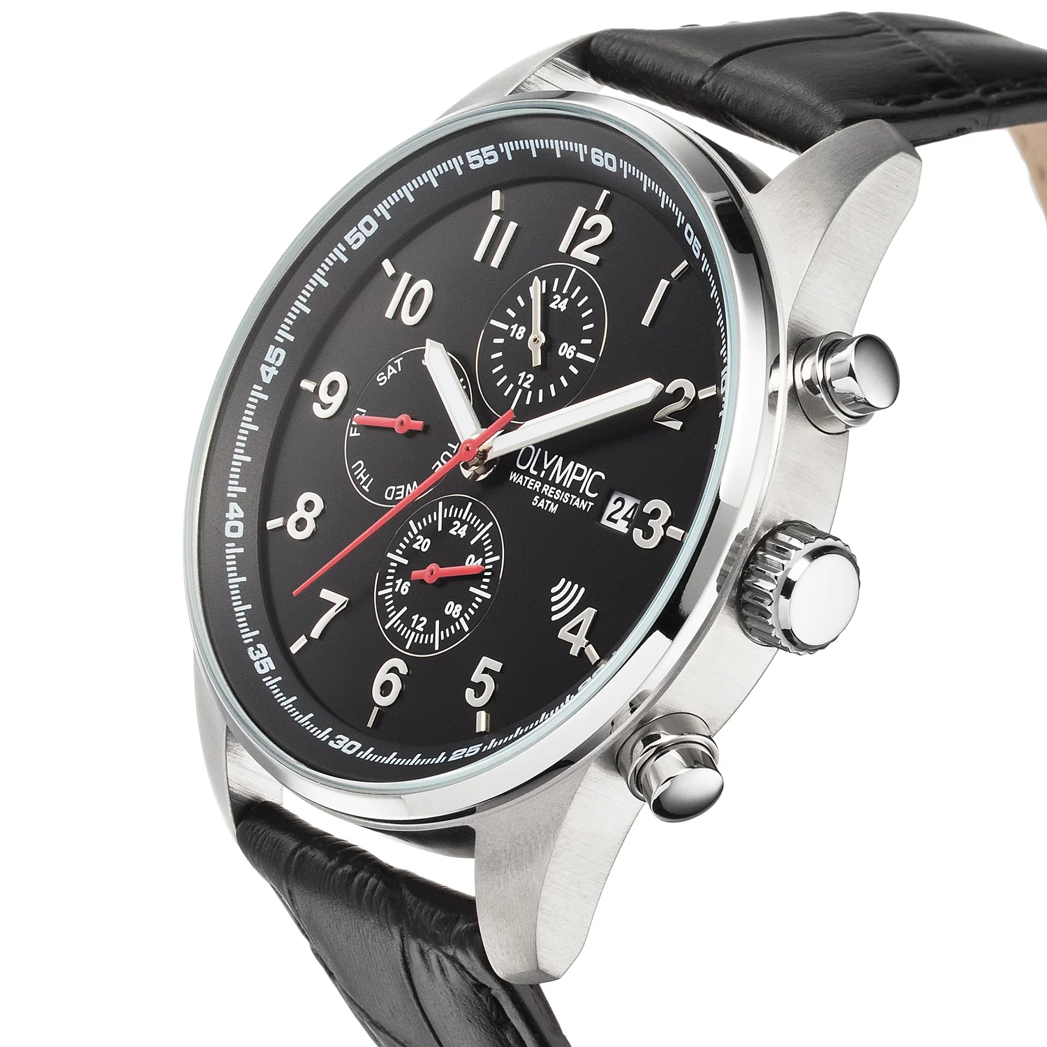 Olympic Black Men's Watch 2002-OL89HSL046 - Image 2