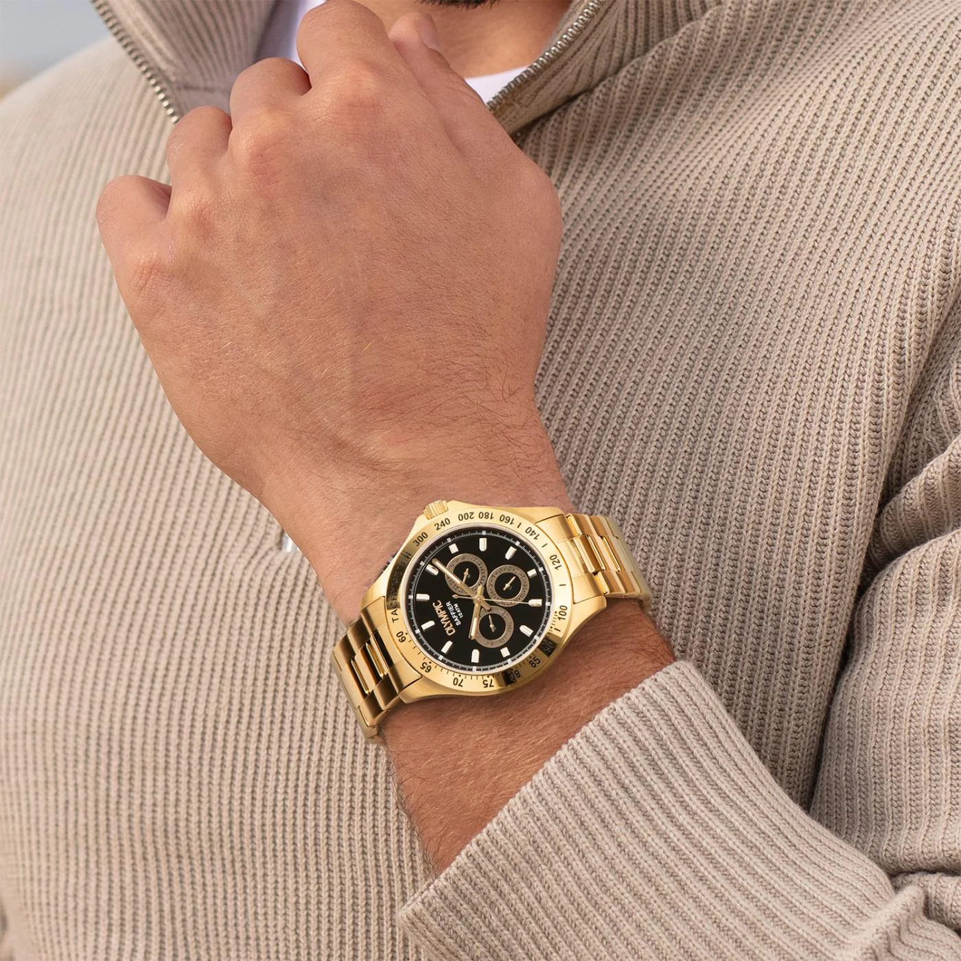 Olympic Jeffrey Gold Watch OL89HDD001 - Image 2