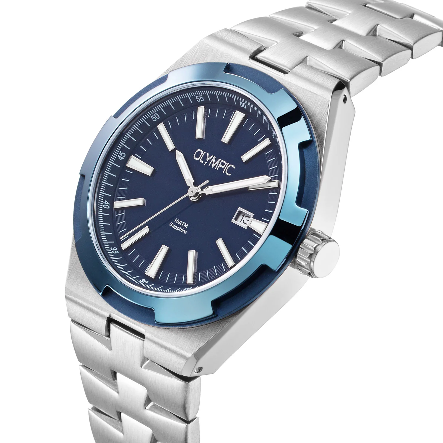 Olympic Legacy Silver and Blue Men's Watch OL75HSS005 - Image 3