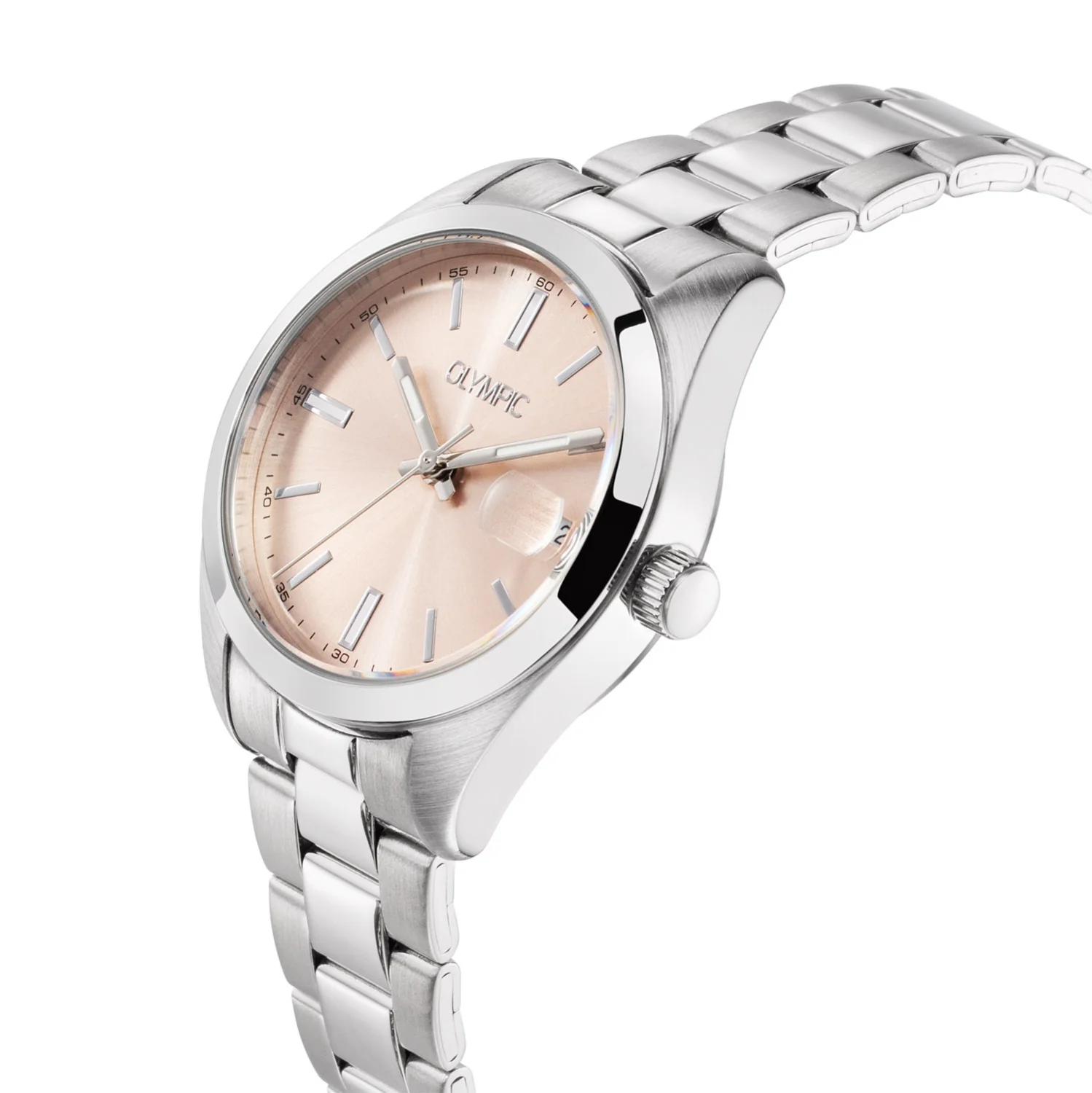 Olympic Louise Silver and Pink Women's Watch OL75DSS002 - Image 3