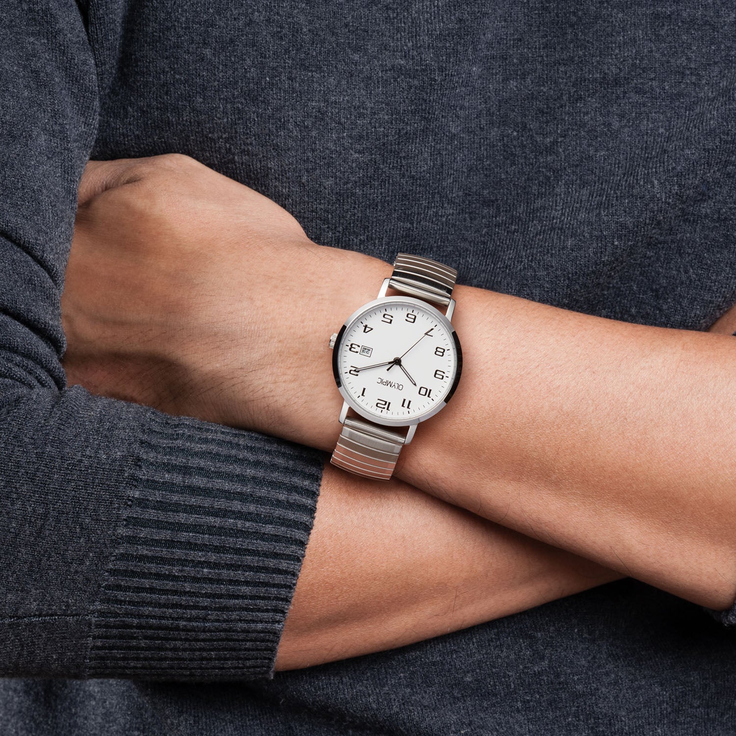 Olympic Lucas Silver Men's Watch OL26HSS323 - Image 2