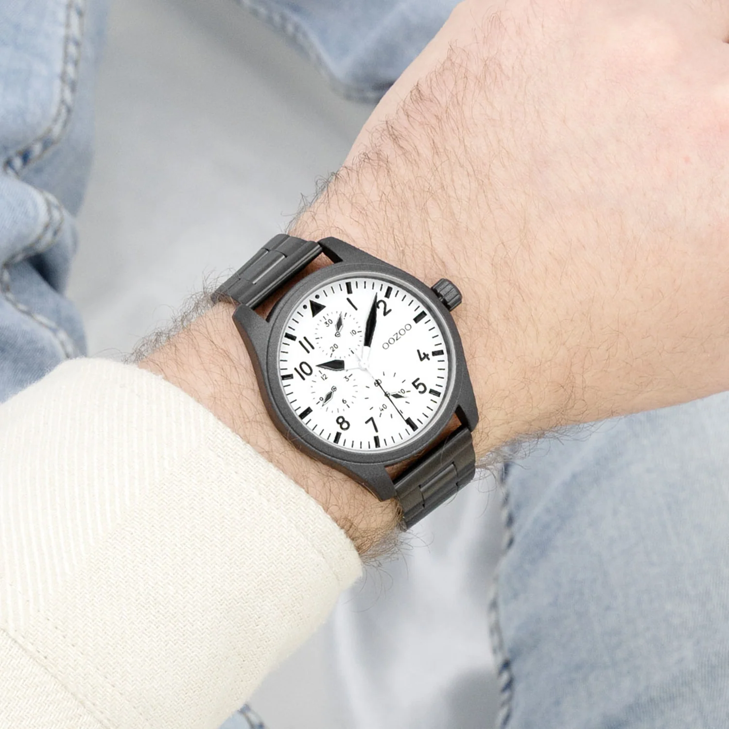 OOZOO Timepieces Black and White Men's Watch C11508 - Image 2