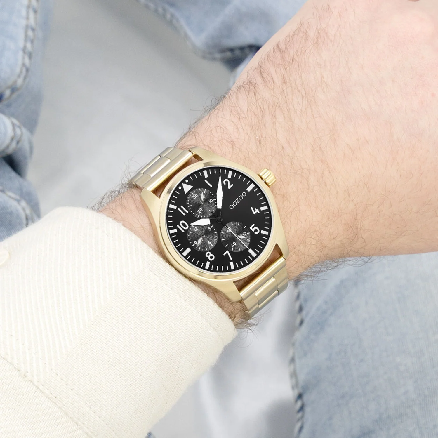 OOZOO Timepieces Gold and Black Men's Watch C11507 - Image 2